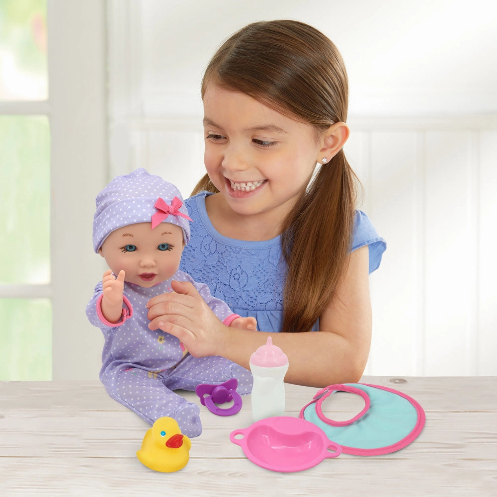 Little Darlings 12-inch Talking Playtime Doll - Purple and Pink with Giraffe Accents
