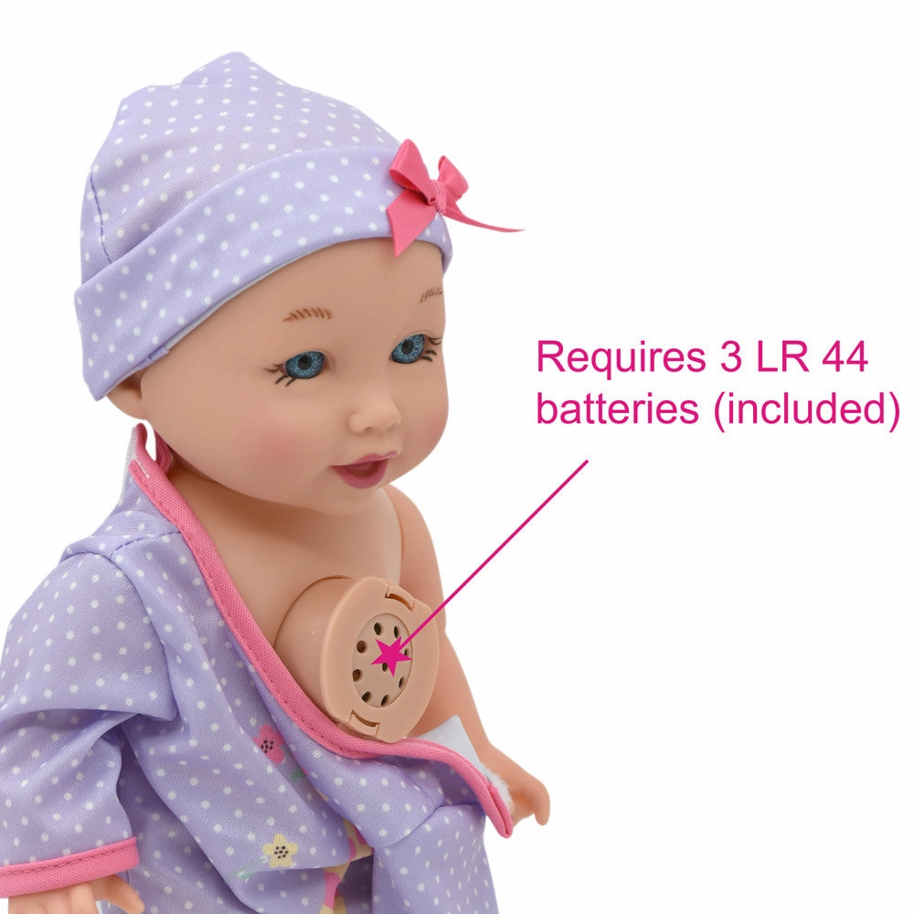 Little Darlings 12-inch Talking Playtime Doll - Purple and Pink with Giraffe Accents
