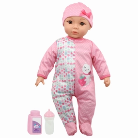 Little Darlings 19" Interactive Cuddle Baby Doll - Pink Kitty Outfit