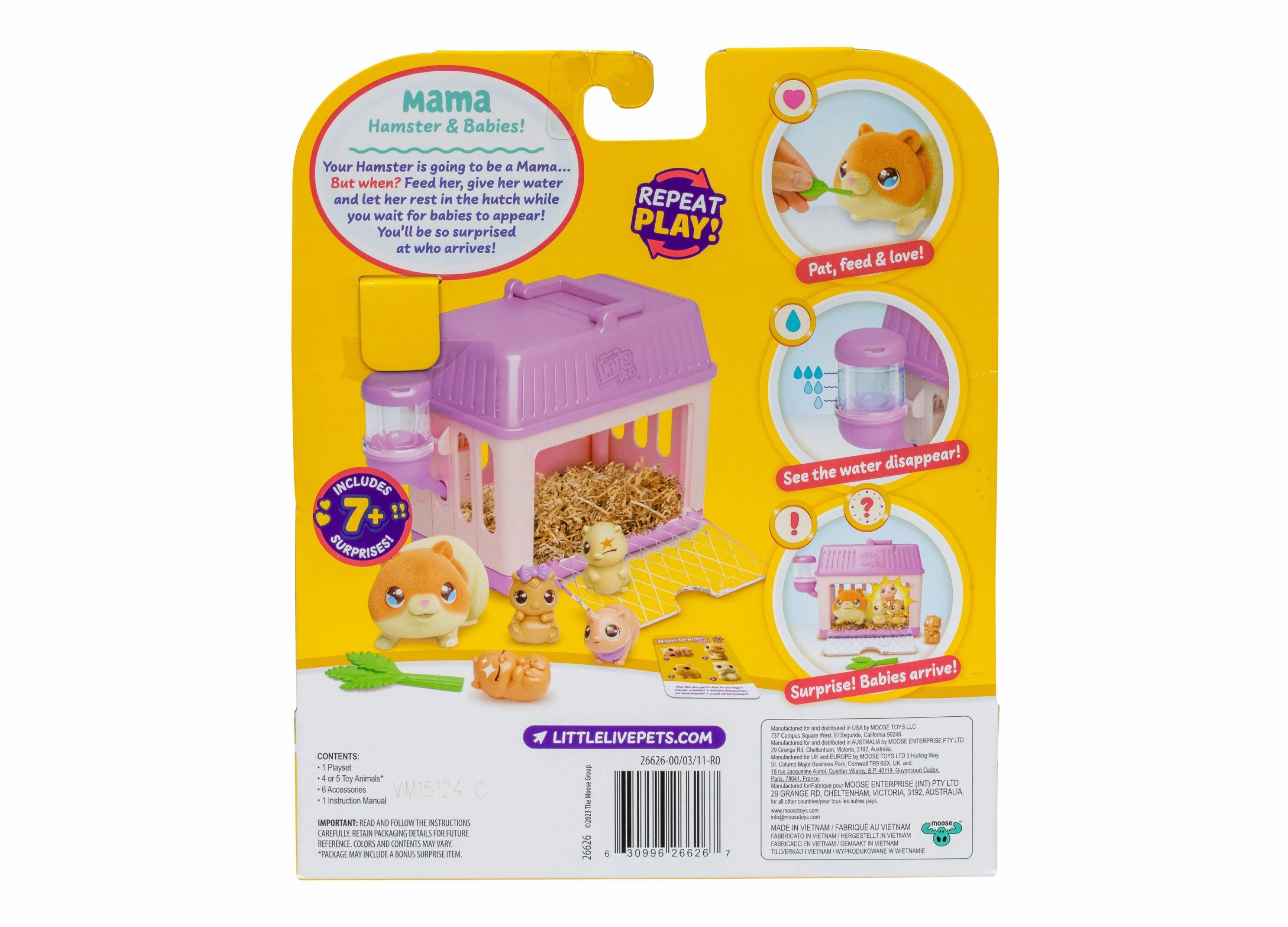 Little Live Pets Mama Surprise Playset - Mini Hamster Family