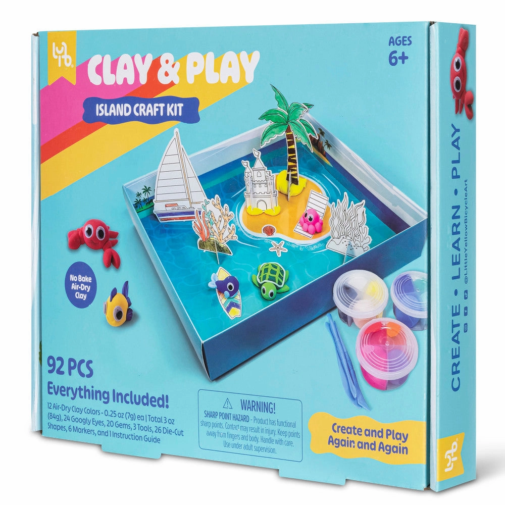 Little Yellow Bicycle Clay & Play Island Adventure Craft Kit - 92pcs