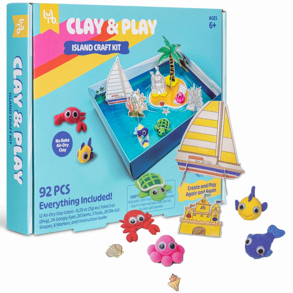 Little Yellow Bicycle Clay & Play Island Adventure Craft Kit - 92pcs