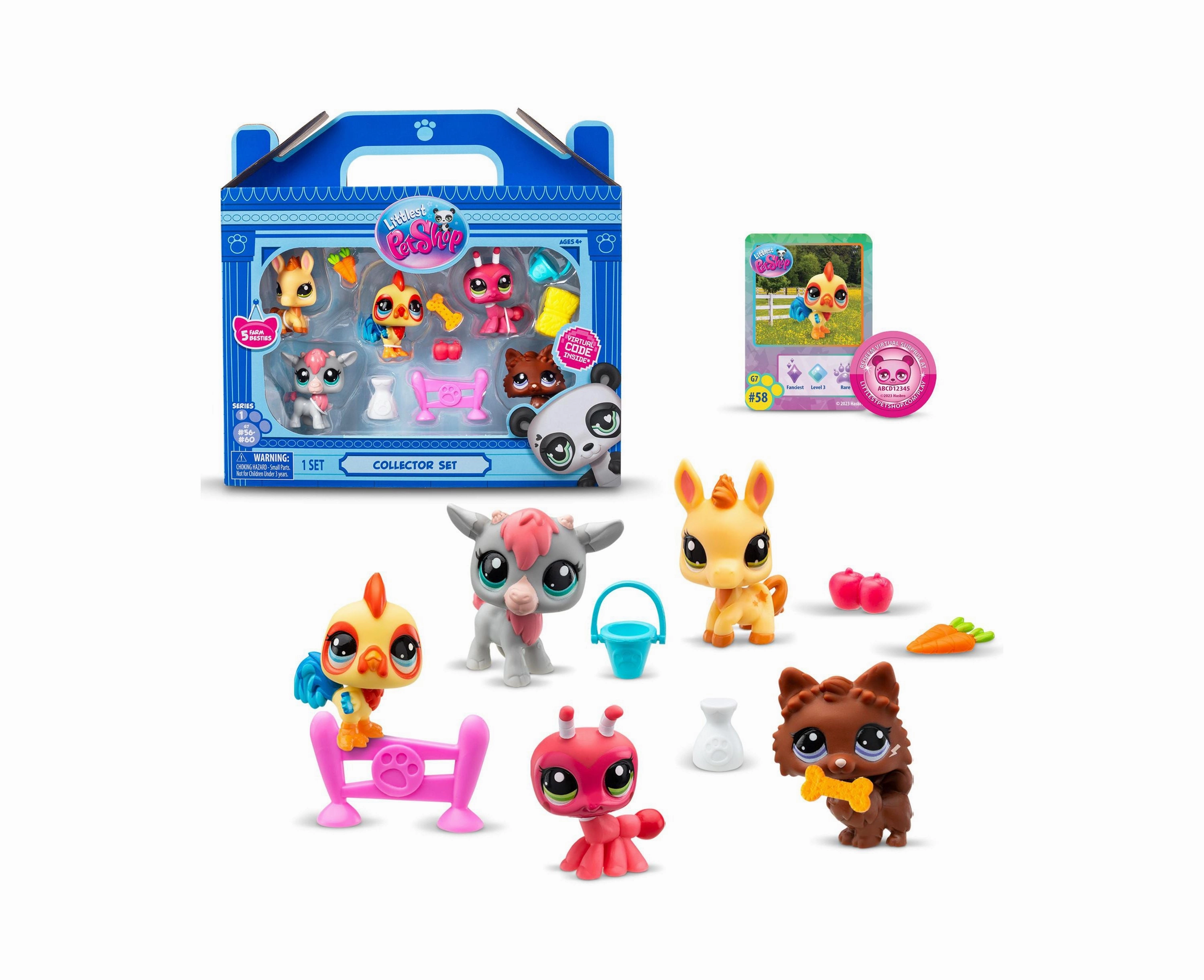 Littlest Pet Shop Farm Besties Collector Set - Gen 7 Bobble Head Pets