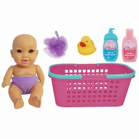 Magic Nursery Bath Caddy with 8" Baby Doll and Accessories Playset