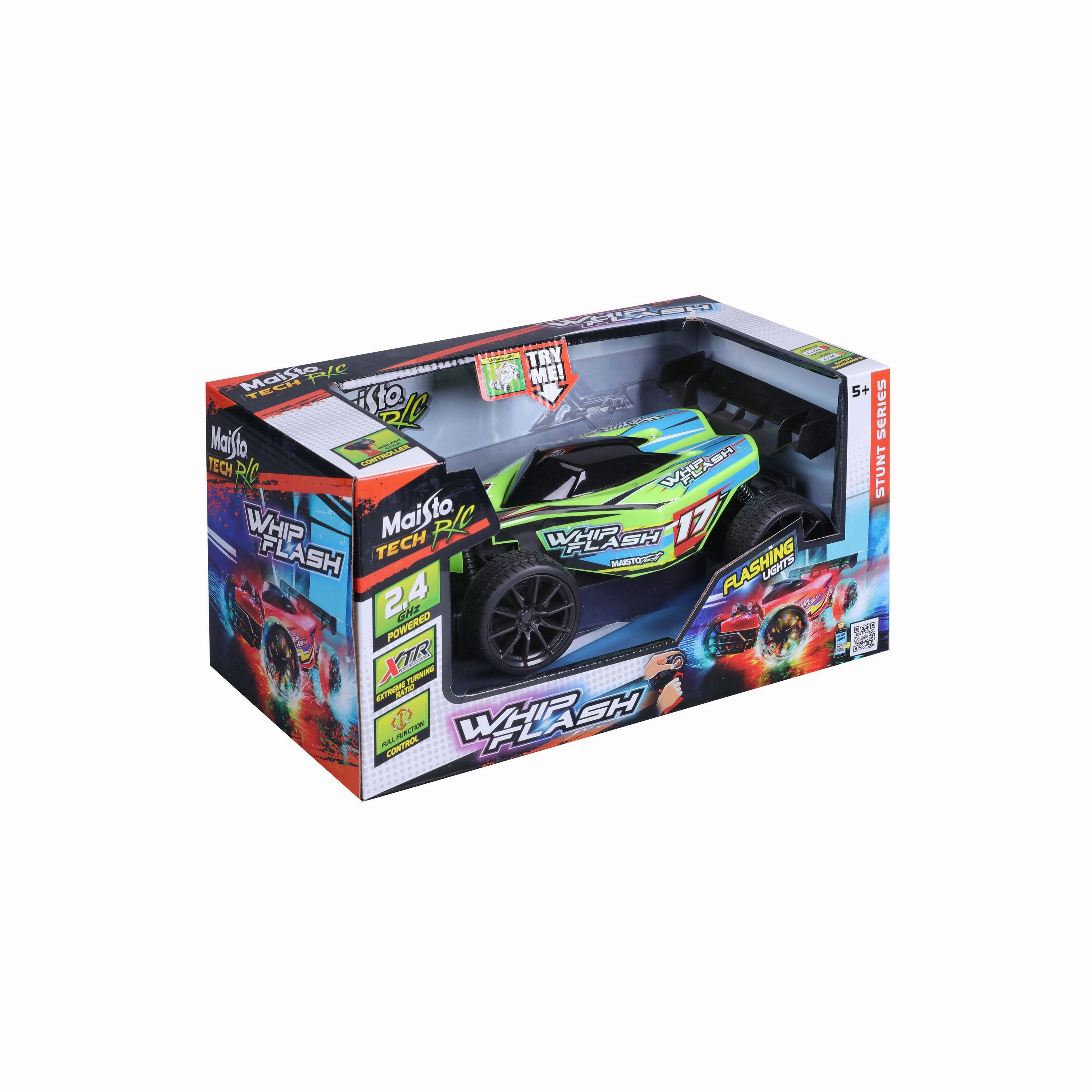 Maisto Tech RC Whip Flash Buggy Light Up 2.4G - Green