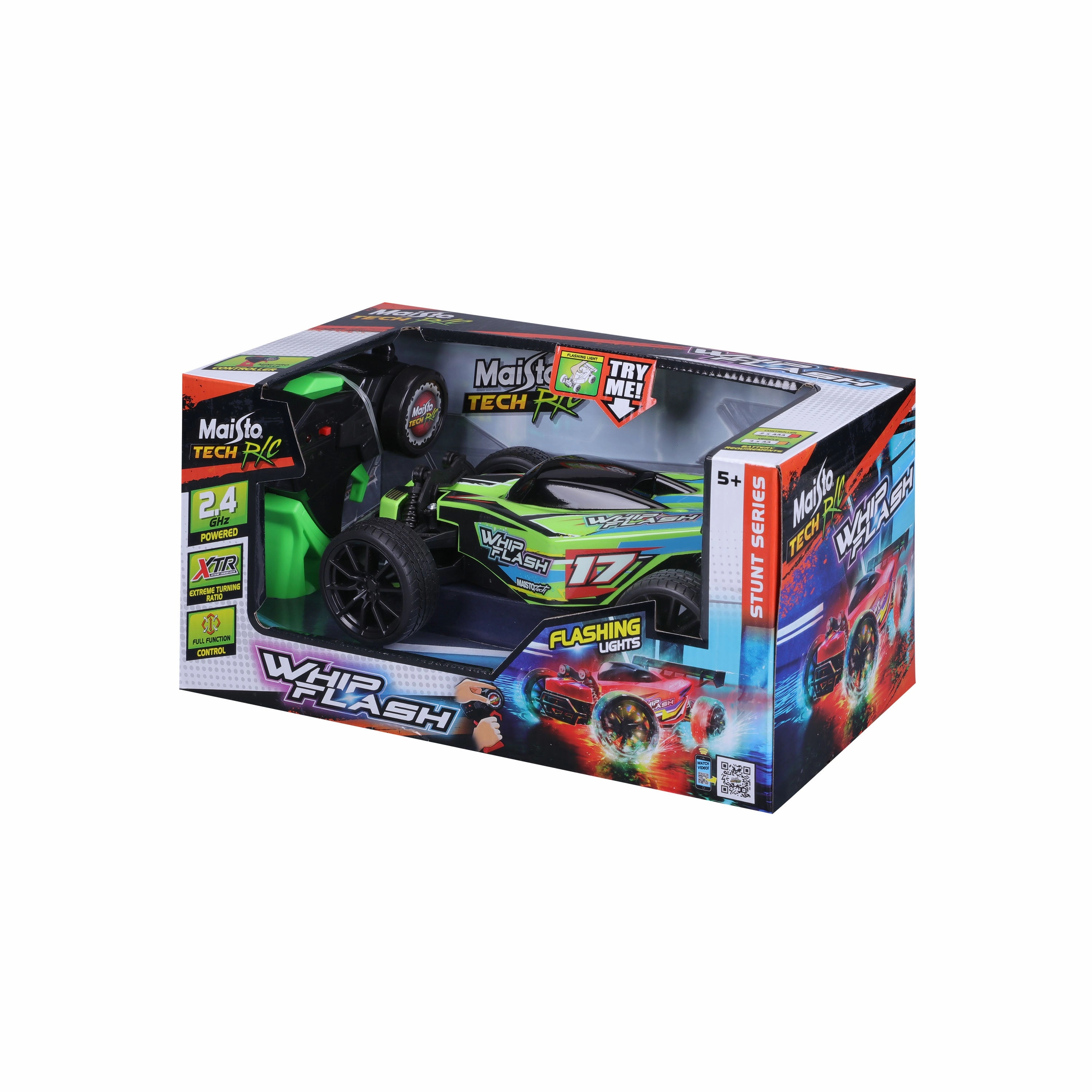 Maisto Tech RC Whip Flash Buggy Light Up 2.4G - Green