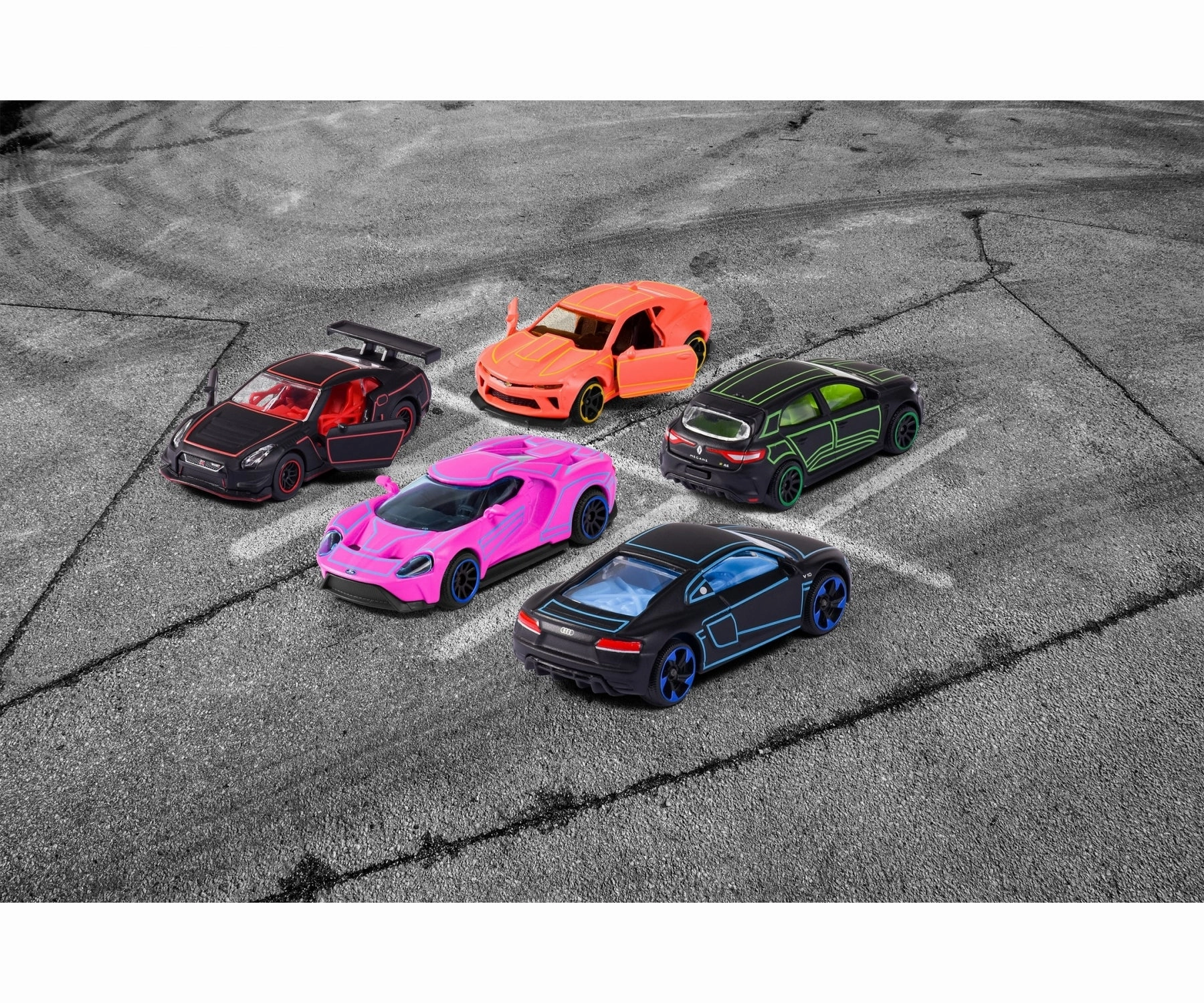 Majorette Light Racer Series 5 Car Gift Set For Kids Ages 3 