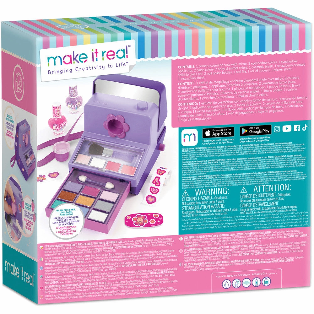 Make It Real Instant Glam 23pc Camera Shaped Cosmetic Case Set