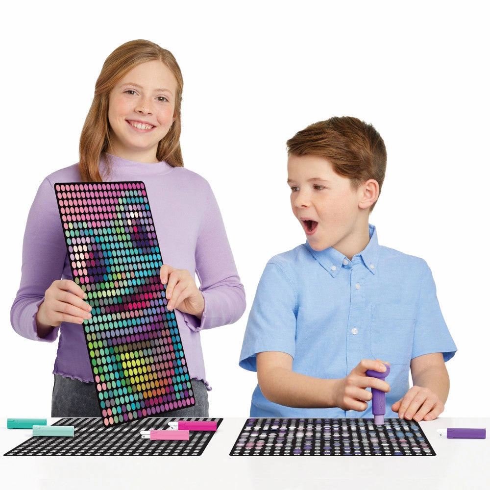 Make It Real Stamp to Reveal Dot Art Kit - DJ Bunny, Frog Princess, Chillin Panda