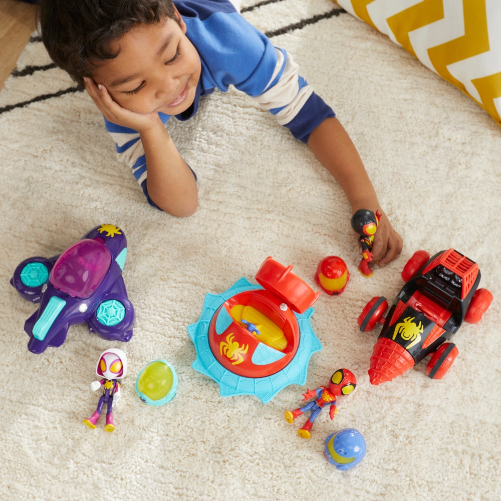 Marvel Spidey And His Amazing Friends Web-Spinner Vehicle - Ghost-Spider With Glide Spinner