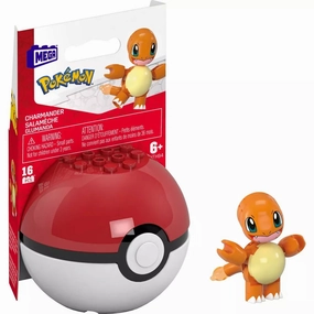 MEGA Construx Pokemon Evergreen Poke Ball - Winking Charmander