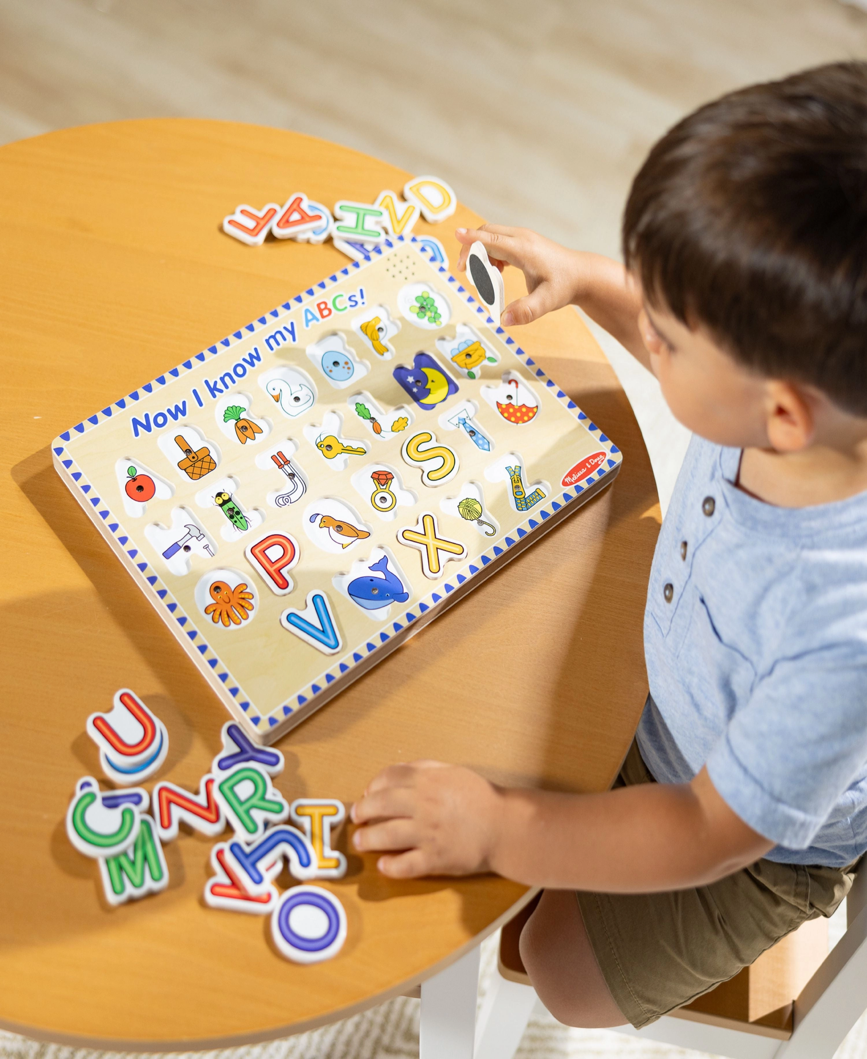 Melissa & Doug Alphabet Sound Puzzle - 26-Piece Brightly Colored Wooden Set