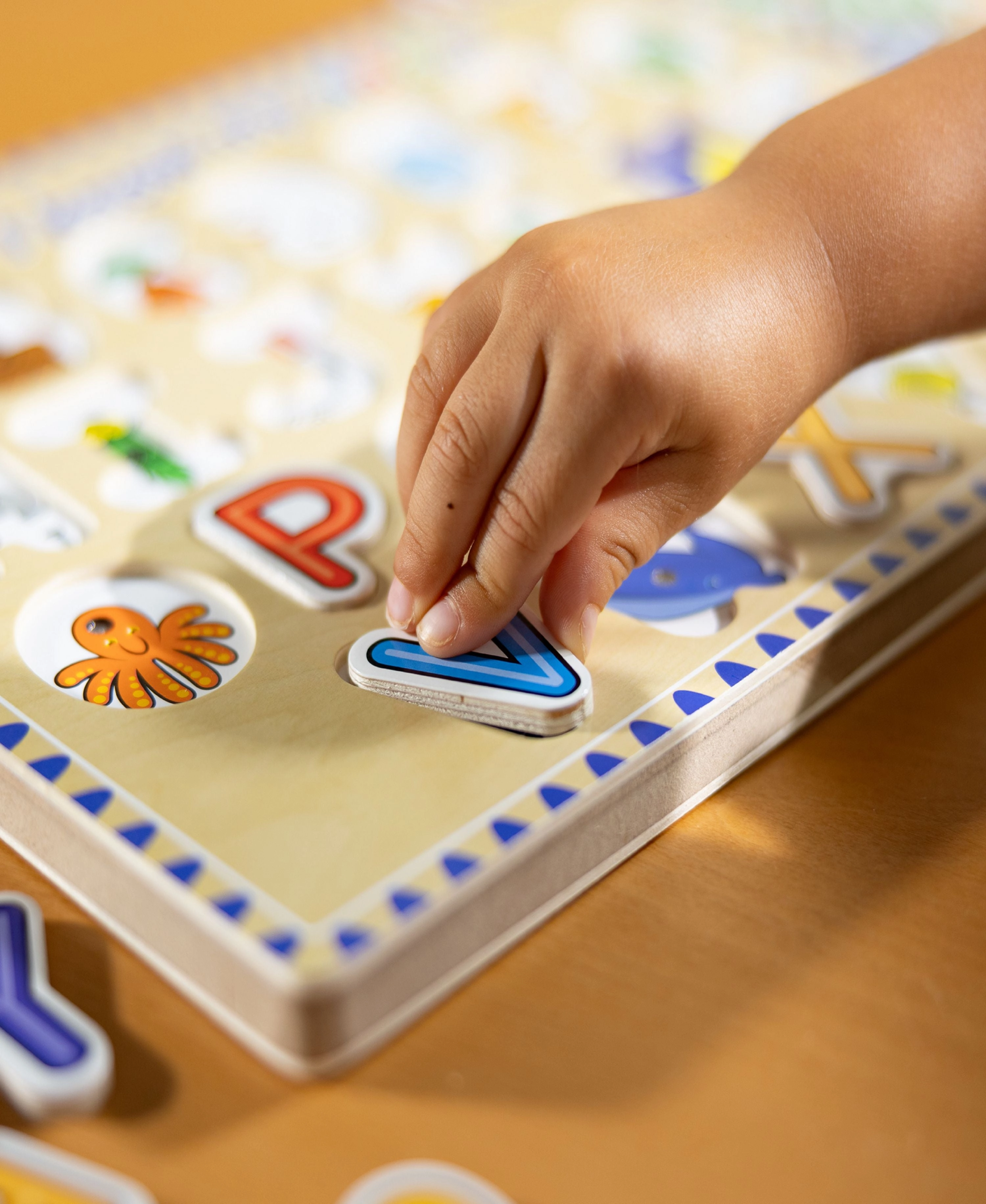 Melissa & Doug Alphabet Sound Puzzle - 26-Piece Brightly Colored Wooden Set