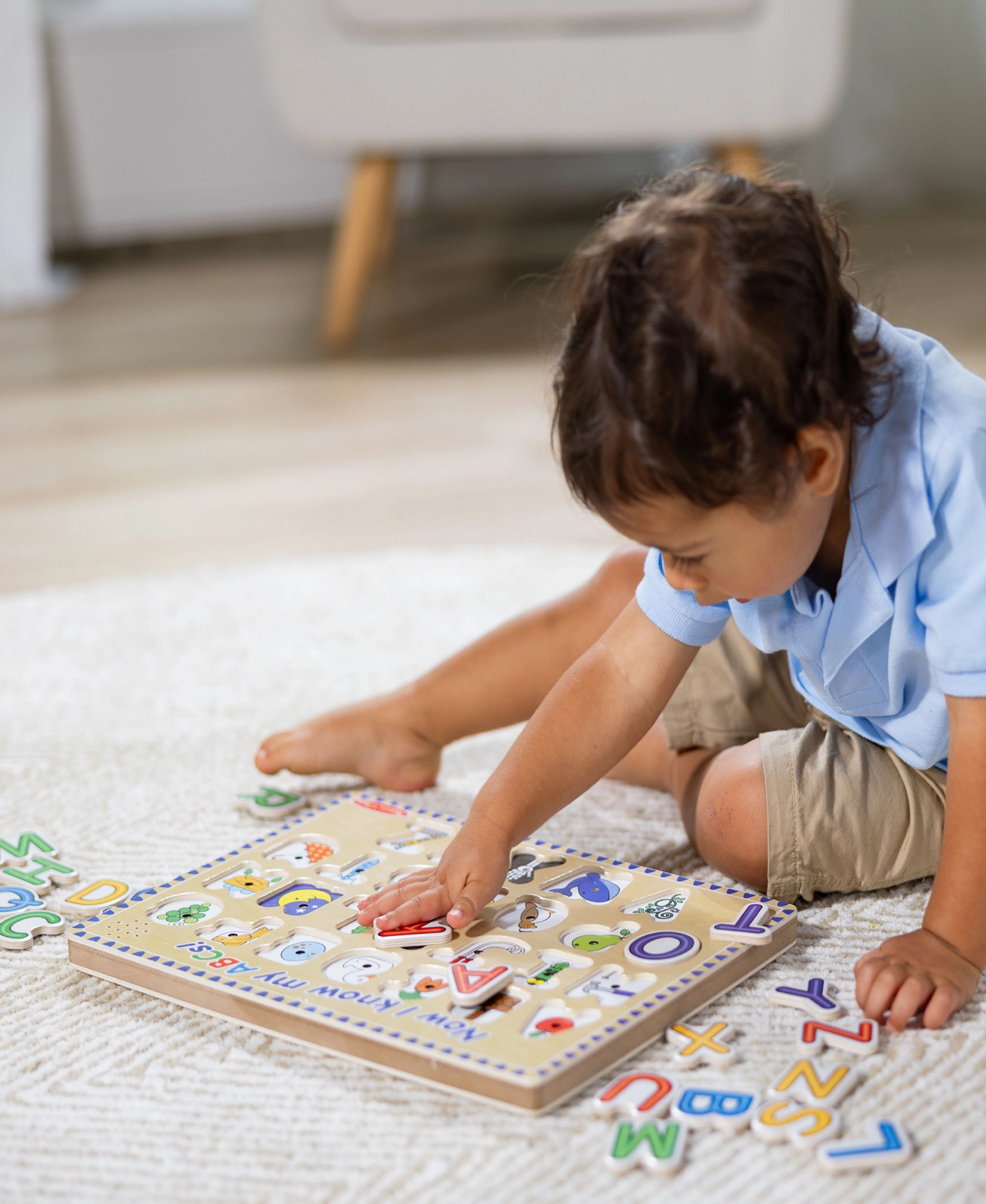 Melissa & Doug Alphabet Sound Puzzle - 26-Piece Brightly Colored Wooden Set