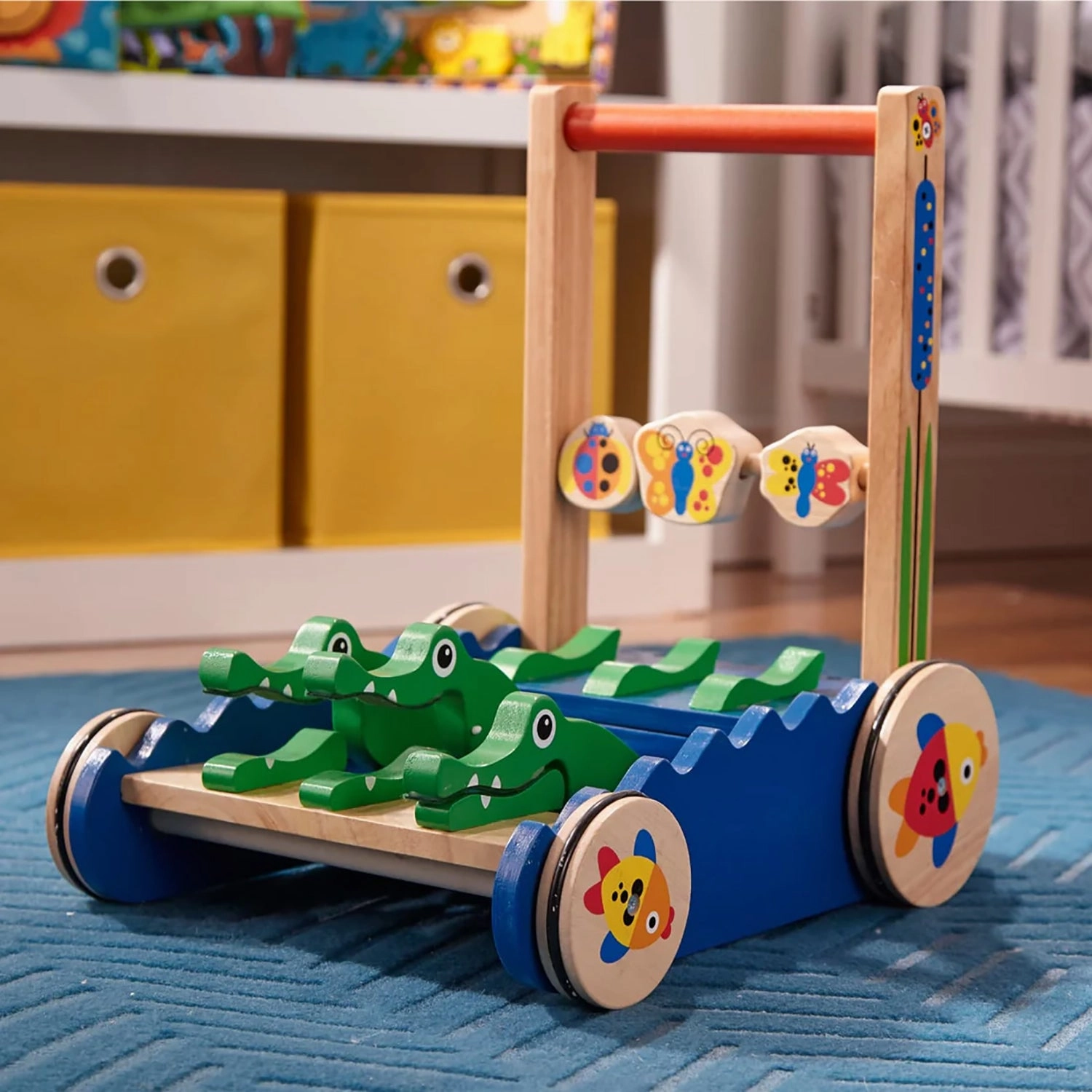 Melissa & Doug Chomp and Clack Alligator Push Toy  Colorful Movement