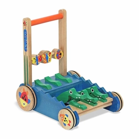 Melissa & Doug Chomp and Clack Alligator Push Toy  Colorful Movement