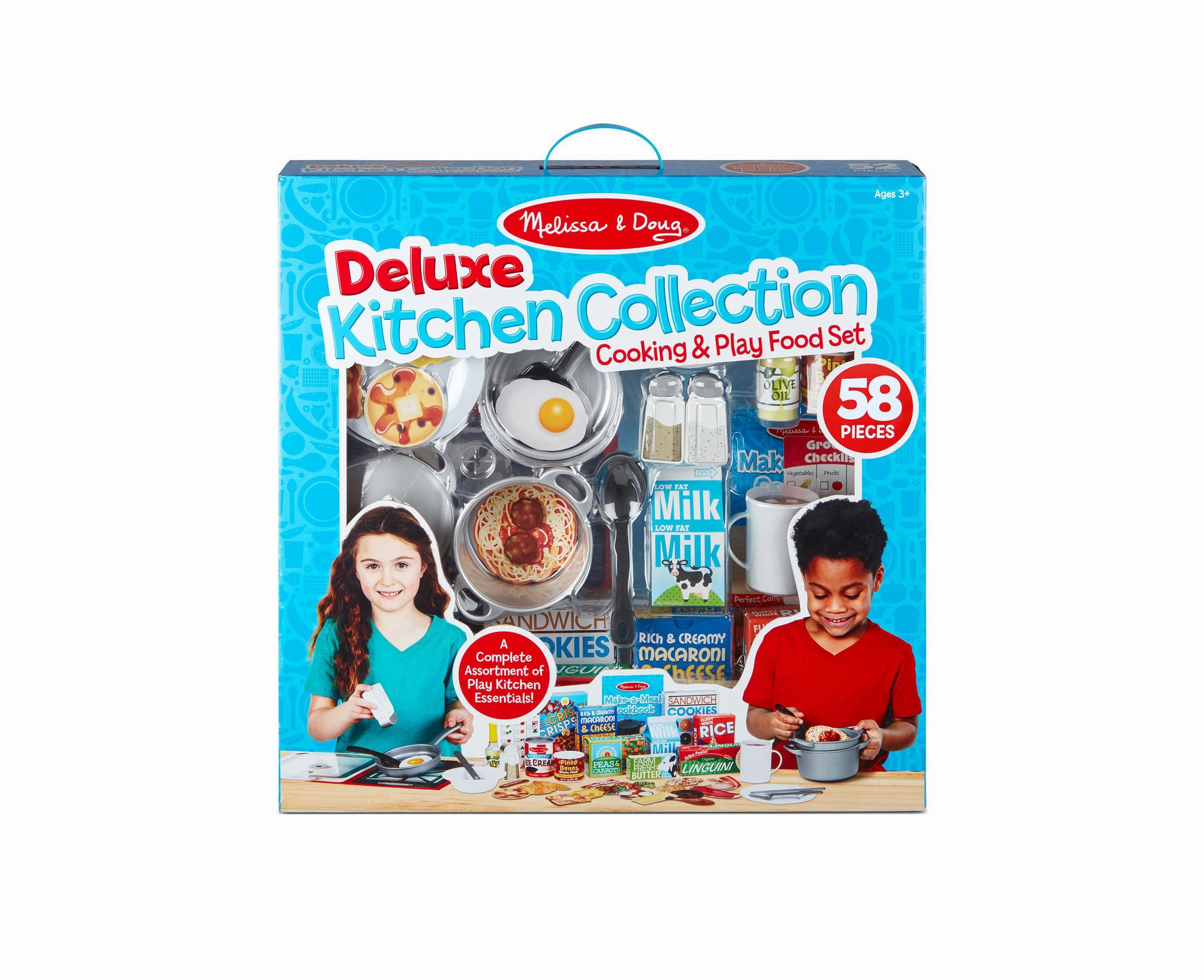 Melissa & Doug Deluxe Kitchen Collection - 58-Piece Cooking & Play Food Set
