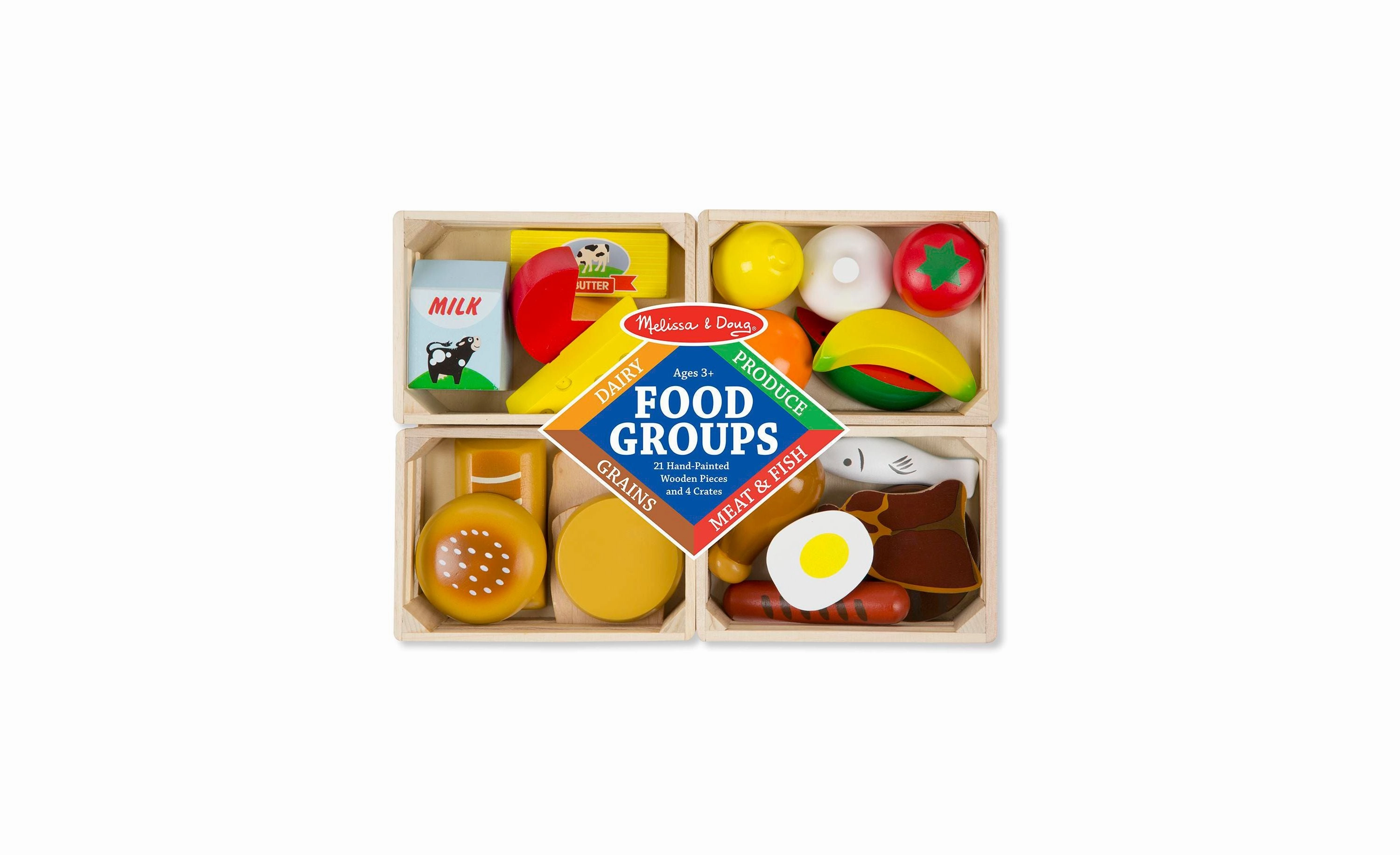 Melissa & Doug Healthy Playtime Wooden Food Groups Set