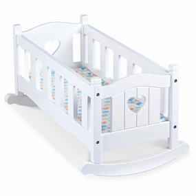 Melissa & Doug Mine to Love Wooden Doll Rocking Cradle