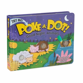 Melissa & Doug Poke-A-Dot! Good Night, Animals Board Book