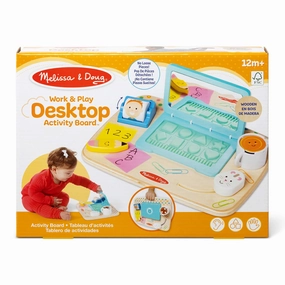 Melissa & Doug Work & Play Desktop Activity Board - Interactive Toddler Toy