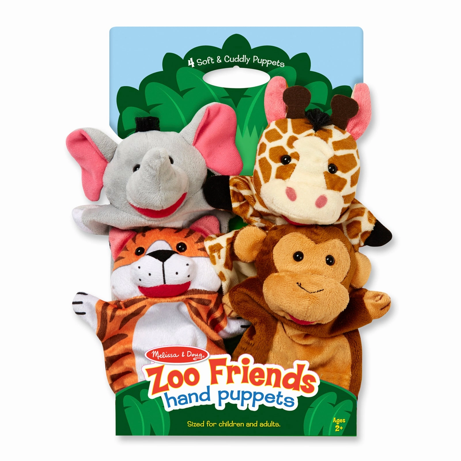 Melissa & Doug Zoo Friends Hand Puppet Set - 4-Piece