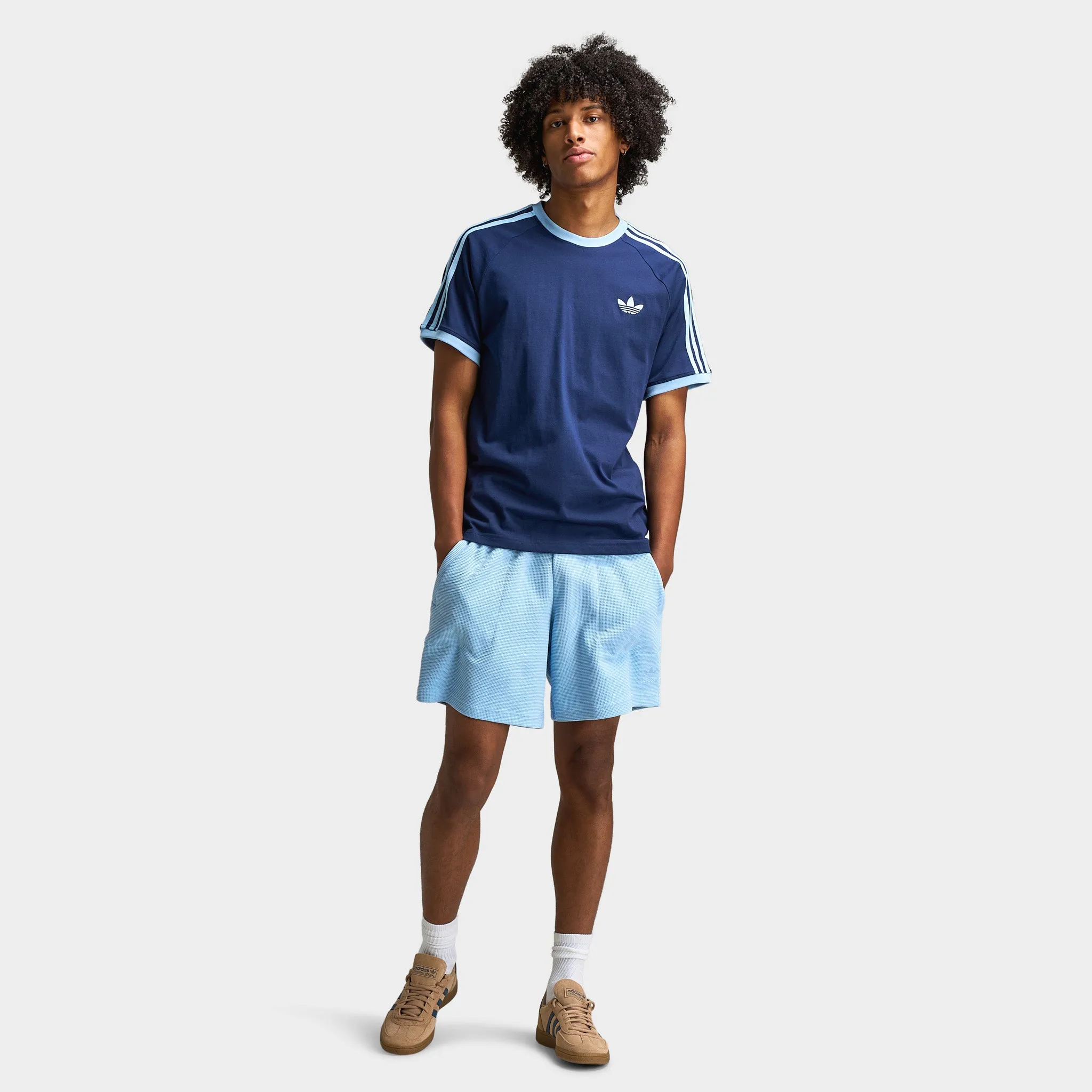 Mens Adidas adidas Originals Trefoil Essentials Waffle Shorts / Clear Sky
