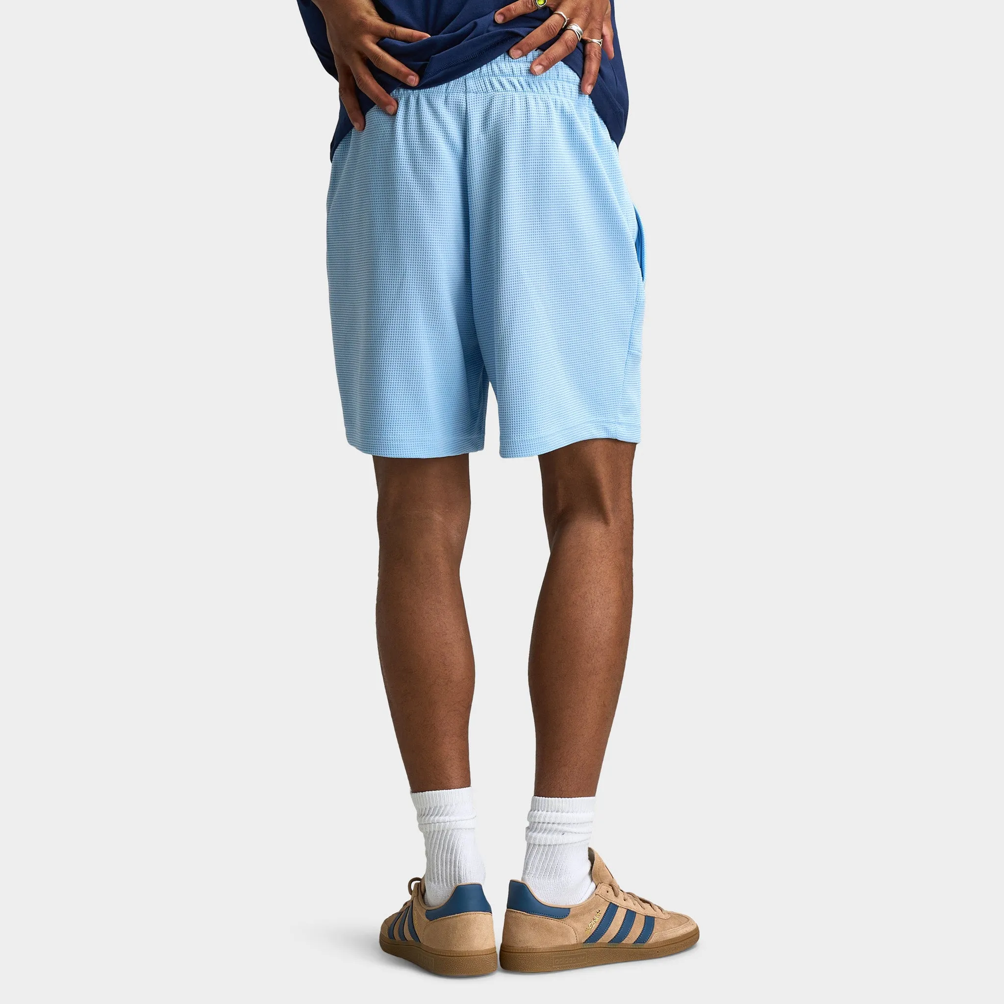 Mens Adidas adidas Originals Trefoil Essentials Waffle Shorts / Clear Sky