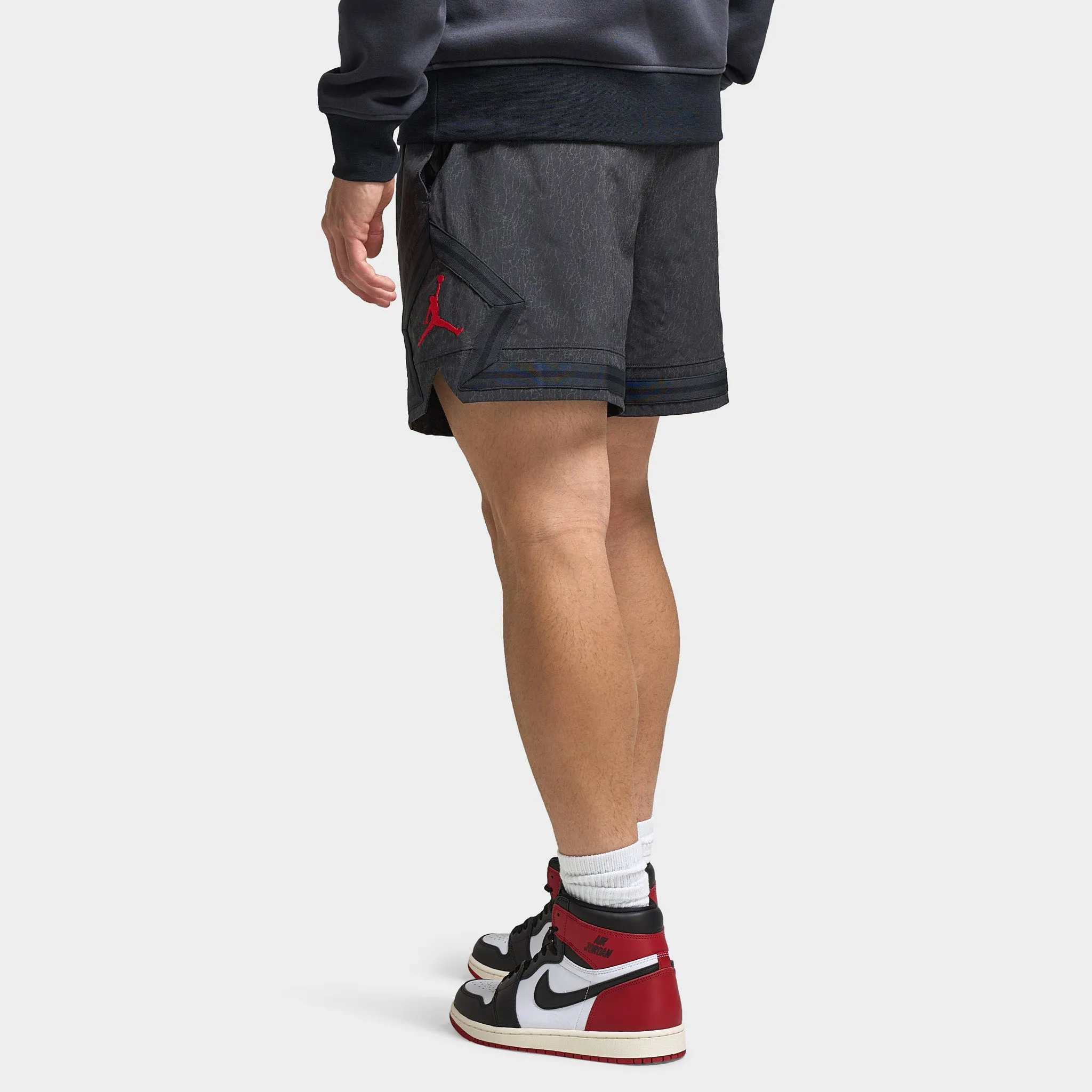 Mens Jordan Jordan Dri-FIT Gel Reflective Diamond Shorts Off Noir / Gym Red