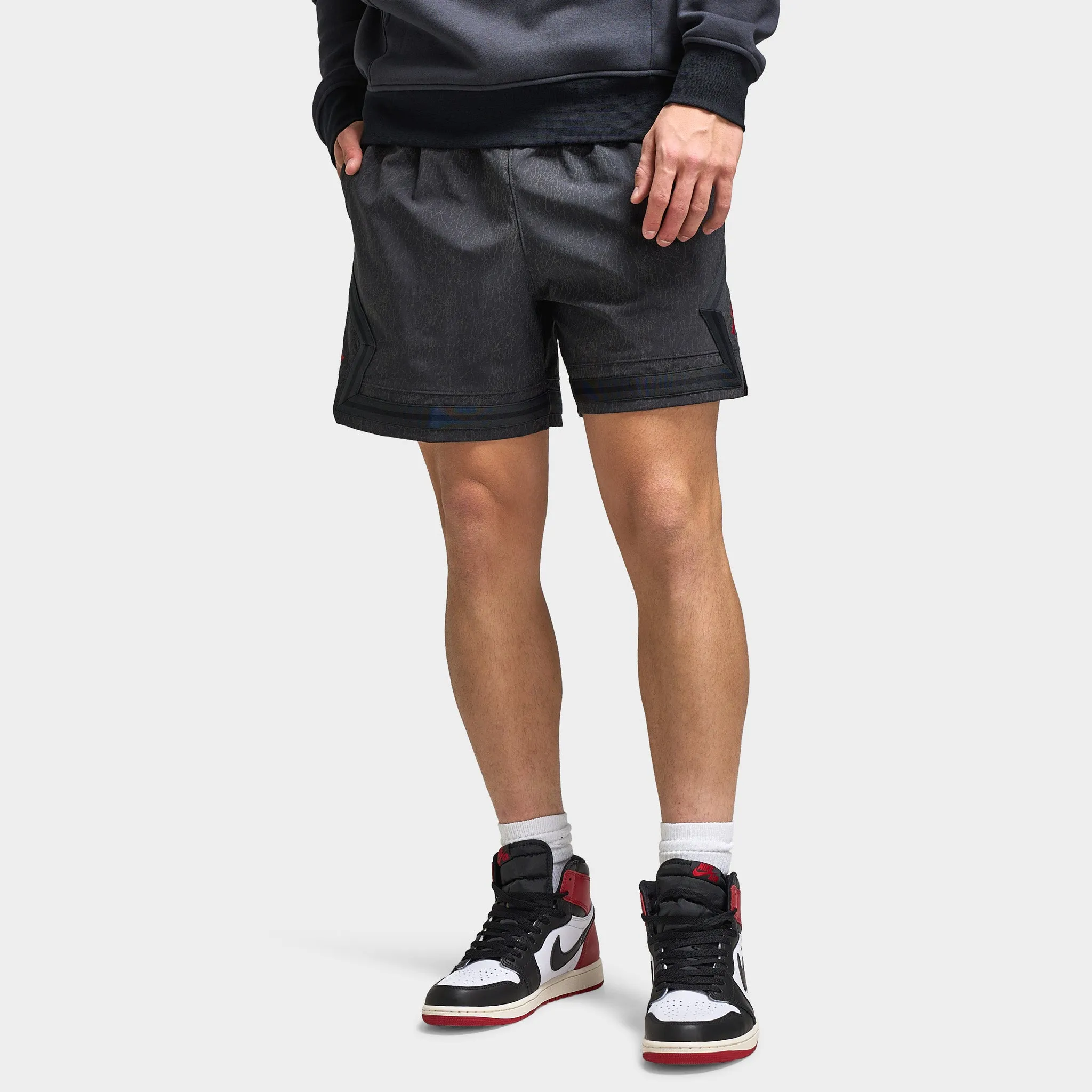 Mens Jordan Jordan Dri-FIT Gel Reflective Diamond Shorts Off Noir / Gym Red
