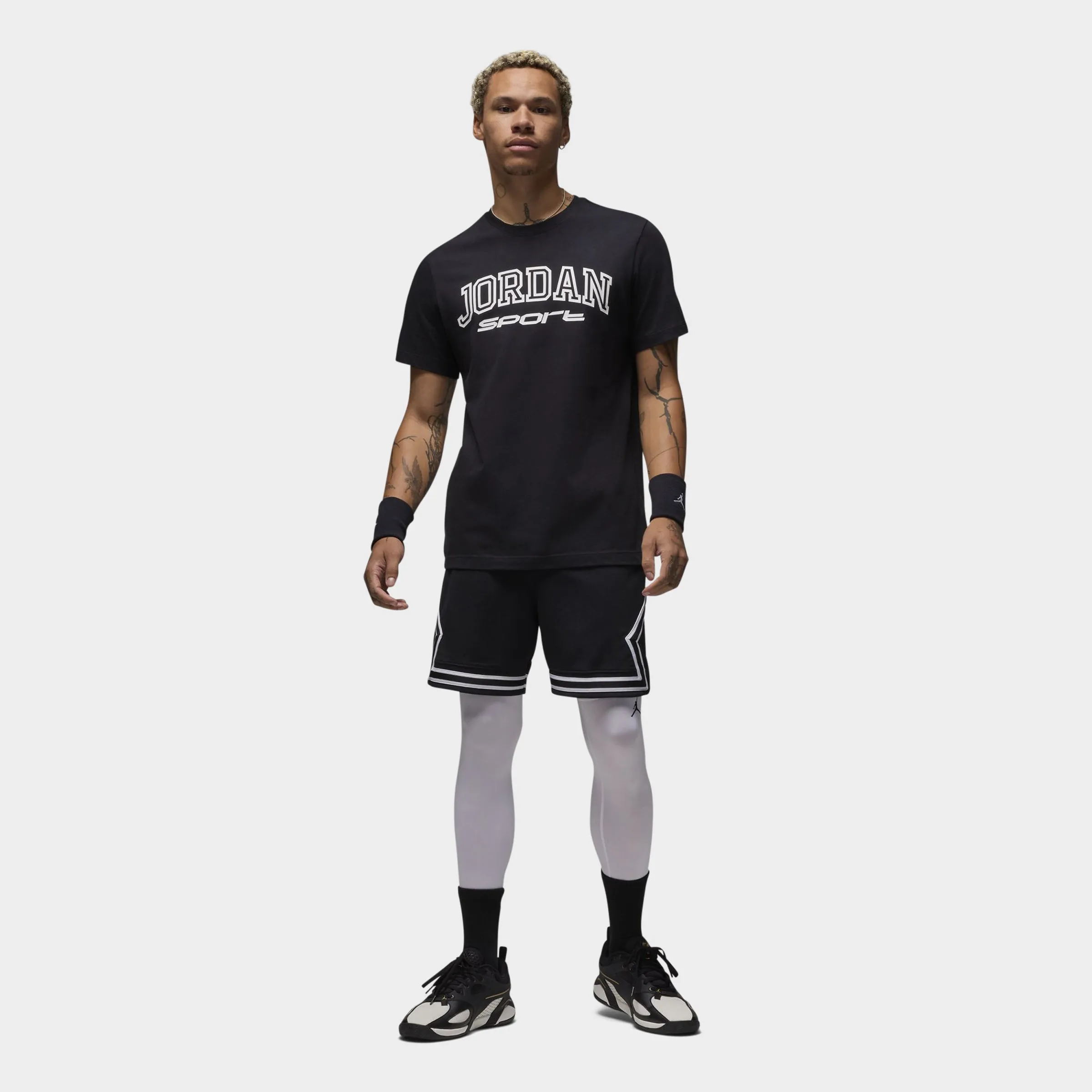 Mens Jordan Jordan Dri-FIT Mesh Diamond Shorts Black / White - White