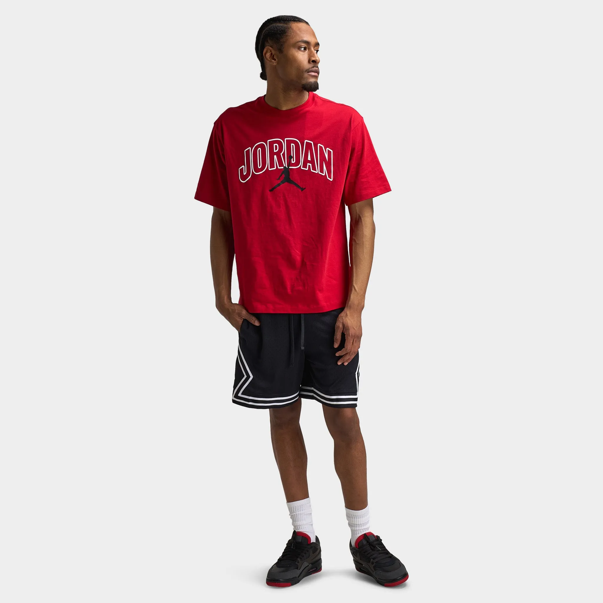 Mens Jordan Jordan Dri-FIT Mesh Diamond Shorts Black / White - White
