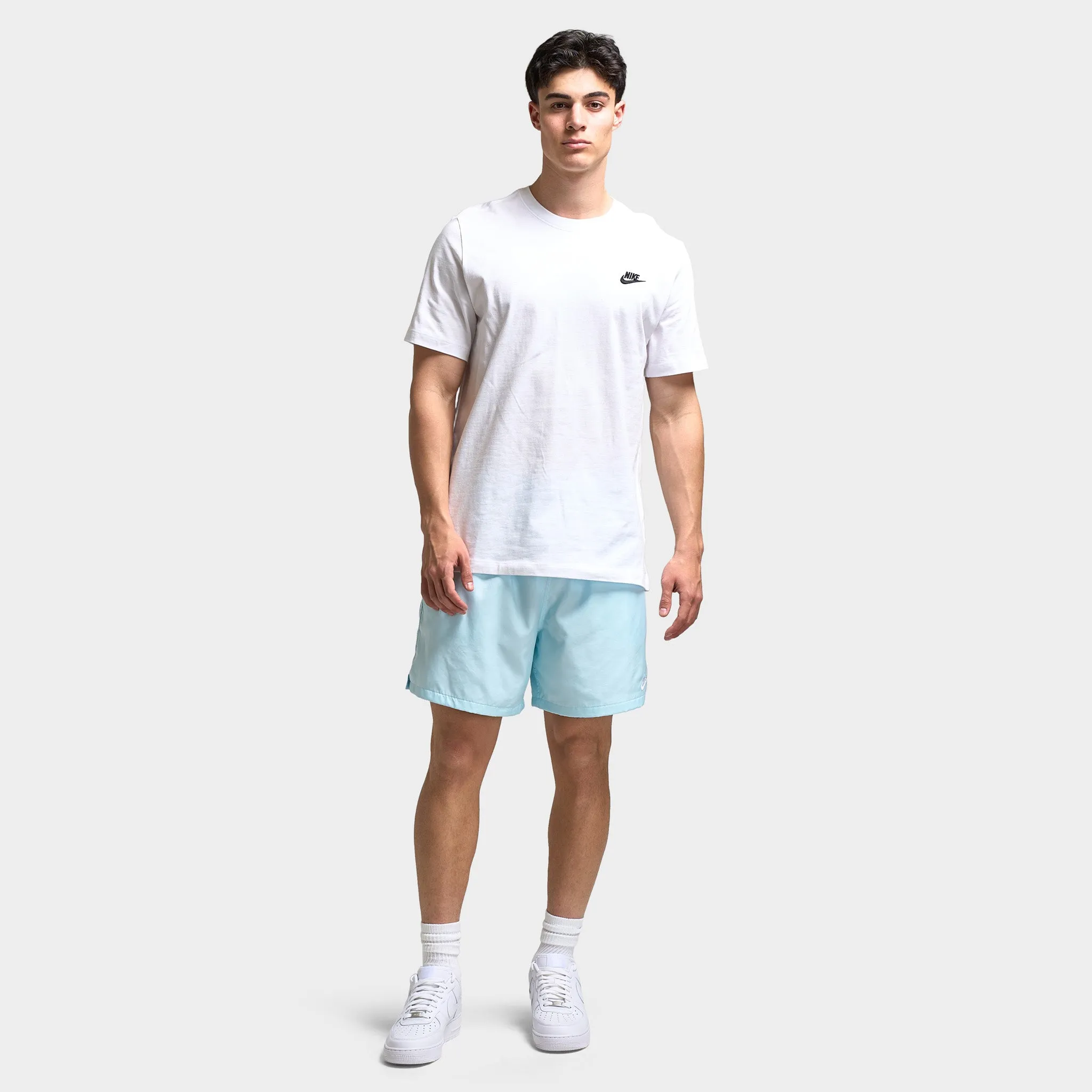 Mens Nike Nike Club Flow Shorts Glacier Blue / White