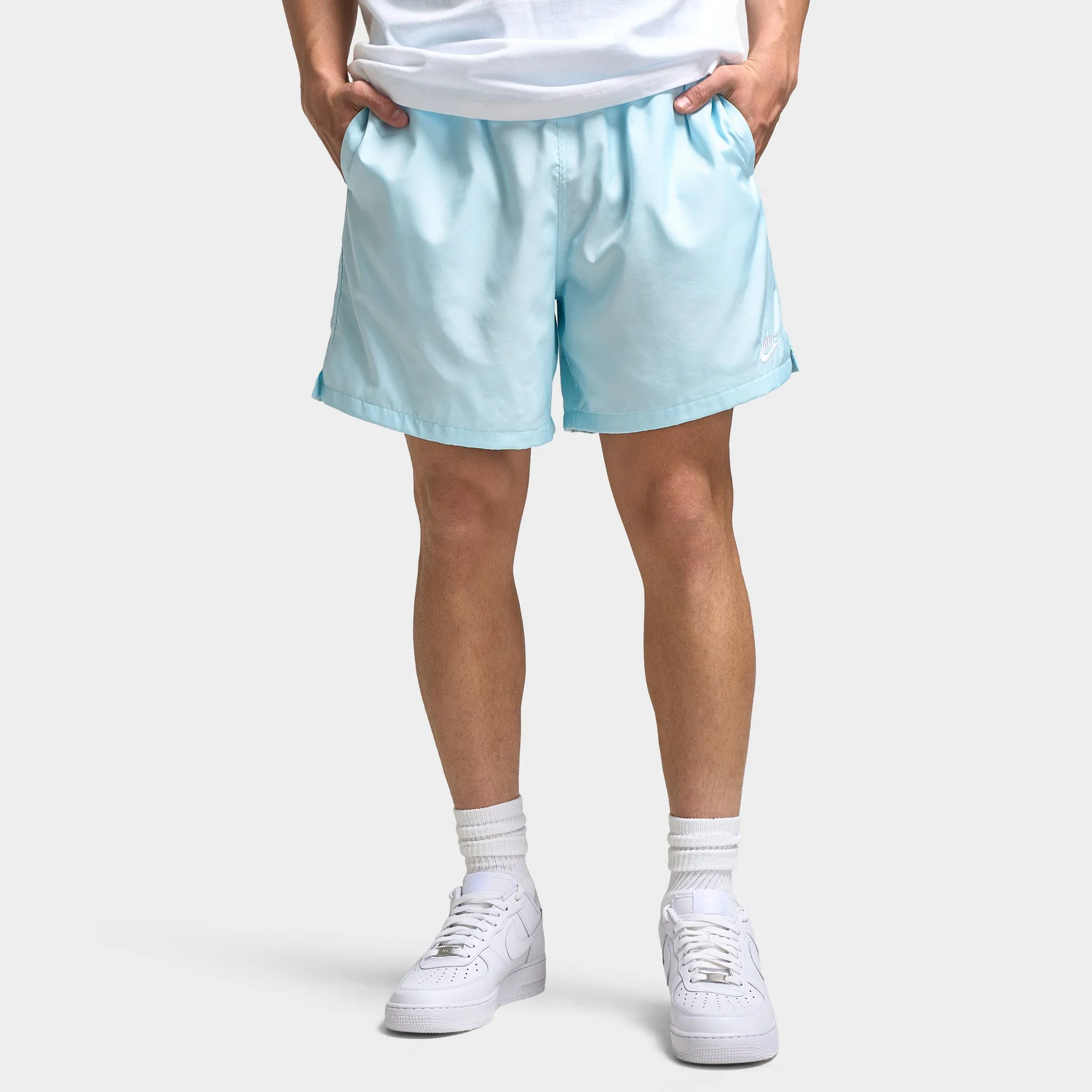 Mens Nike Nike Club Flow Shorts Glacier Blue / White