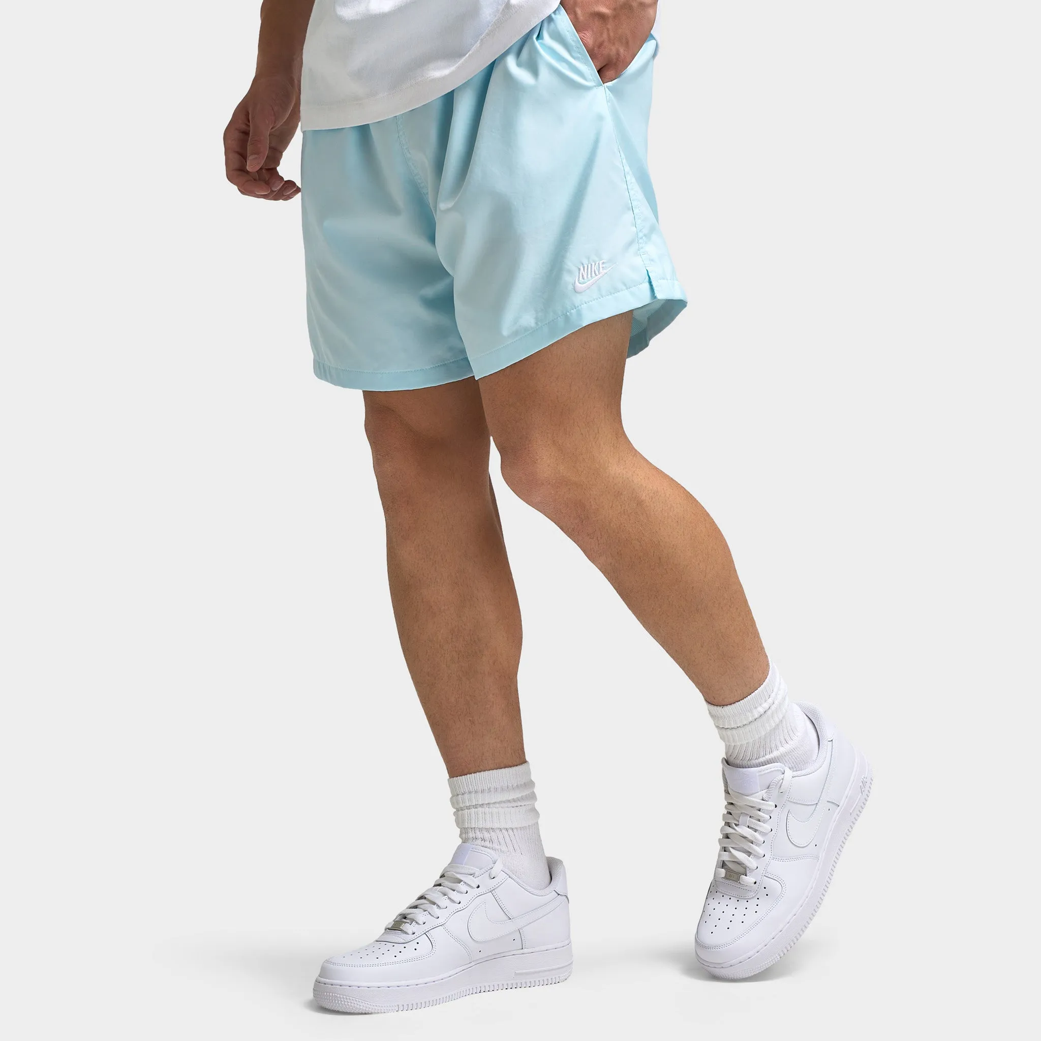 Mens Nike Nike Club Flow Shorts Glacier Blue / White