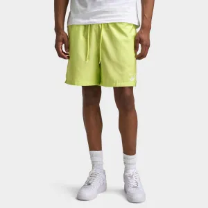 Mens Nike Nike Club Flow Shorts Light Lemon Twist / White