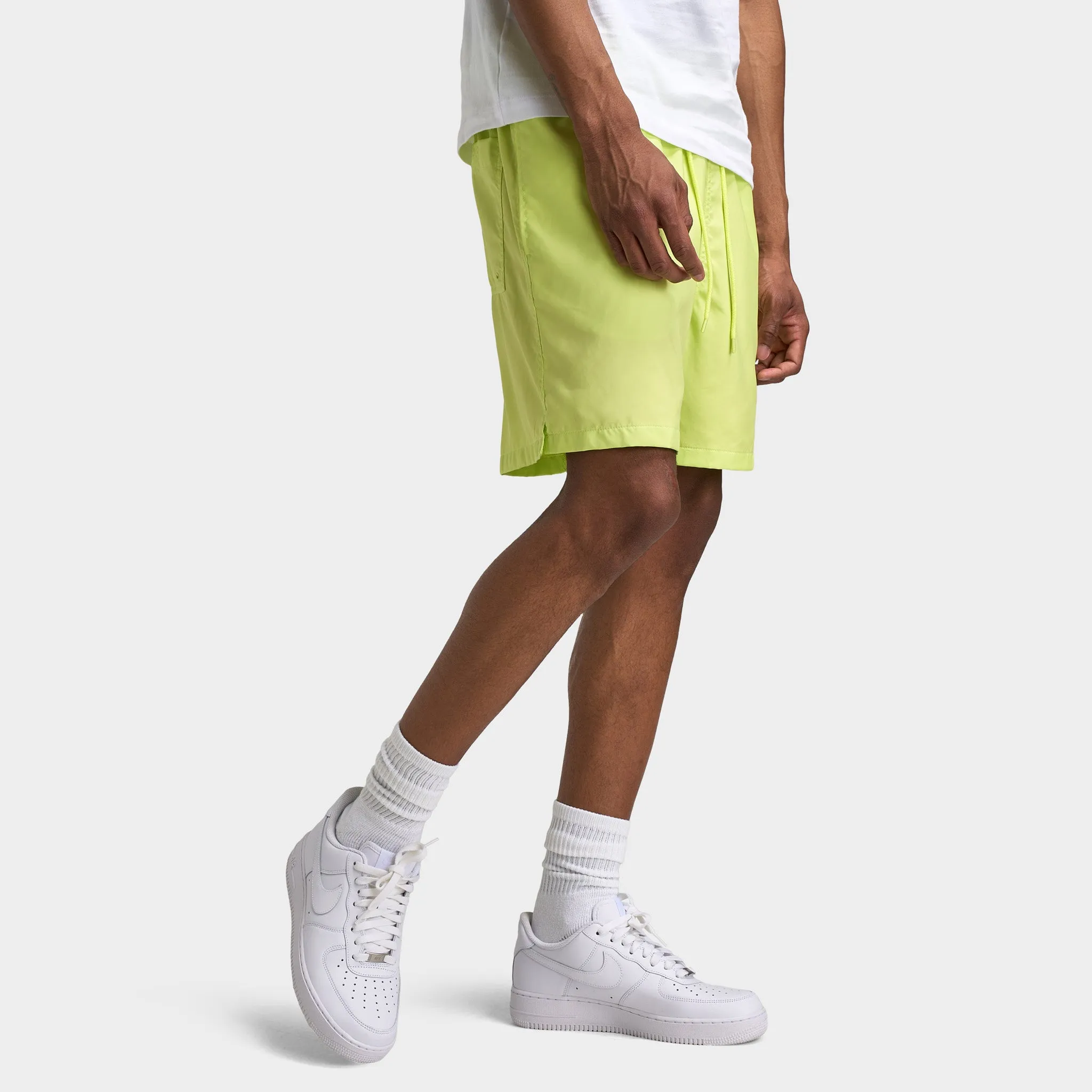 Mens Nike Nike Club Flow Shorts Light Lemon Twist / White