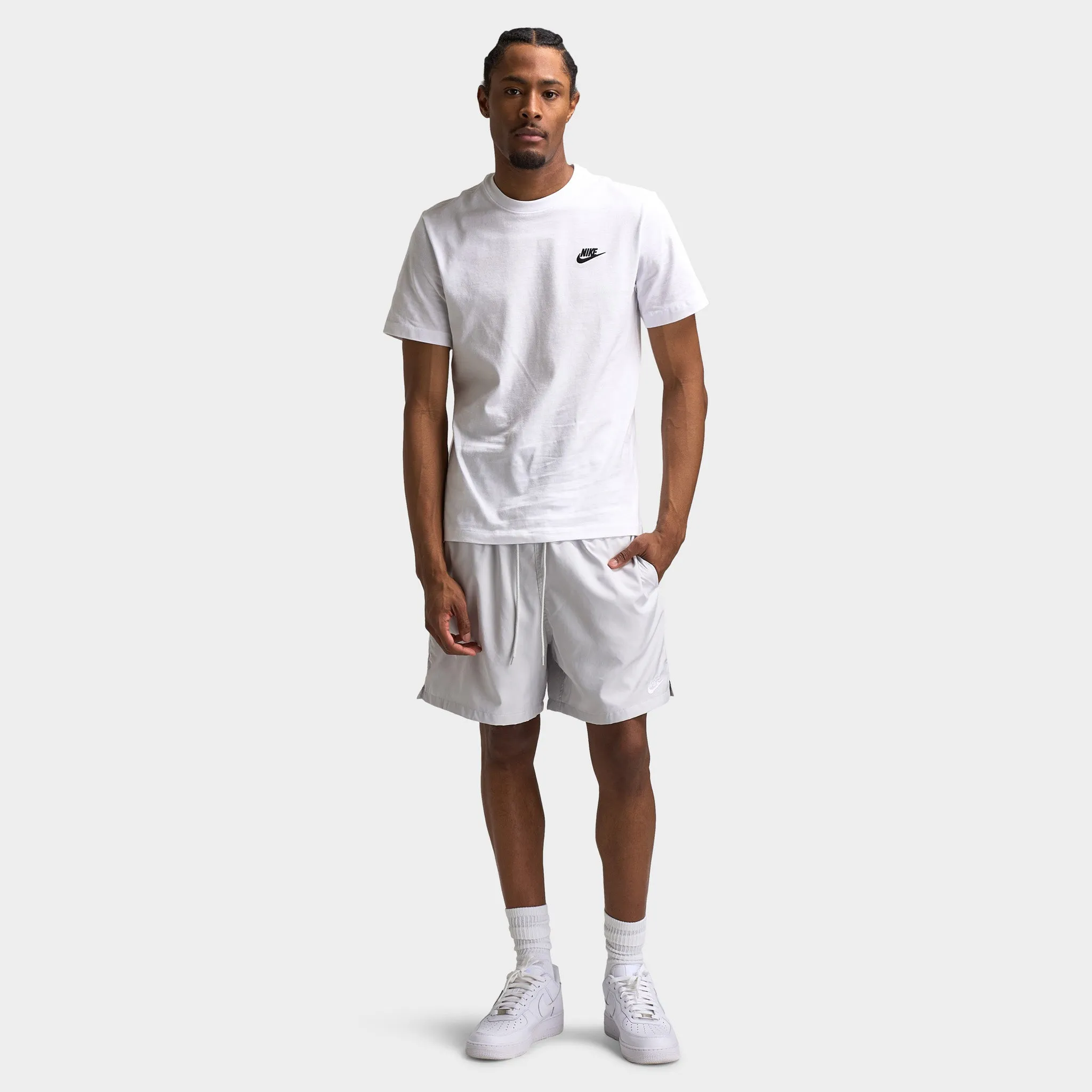 Mens Nike Nike Club Flow Shorts Photon Dust / White