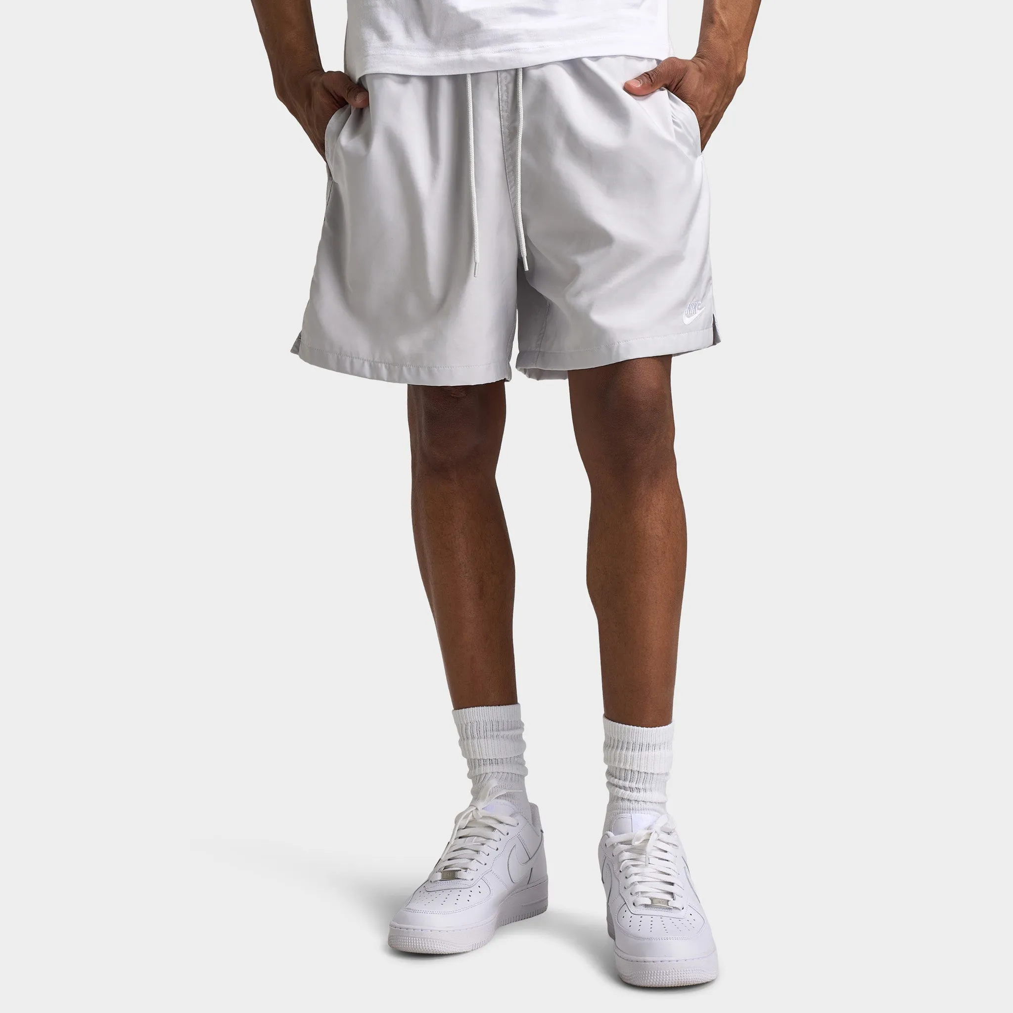 Mens Nike Nike Club Flow Shorts Photon Dust / White