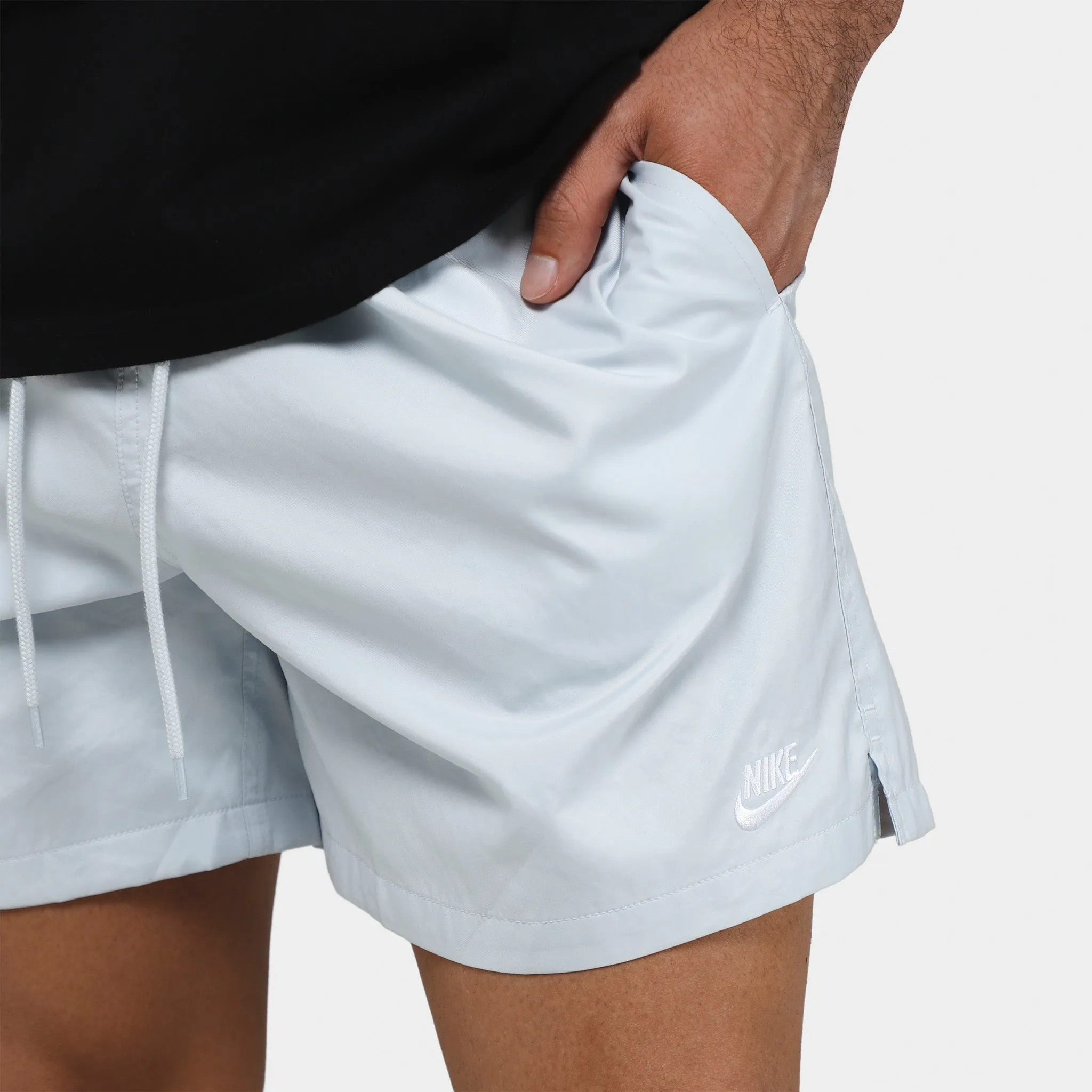 Mens Nike Nike Club Flow Shorts Pure Platinum / White