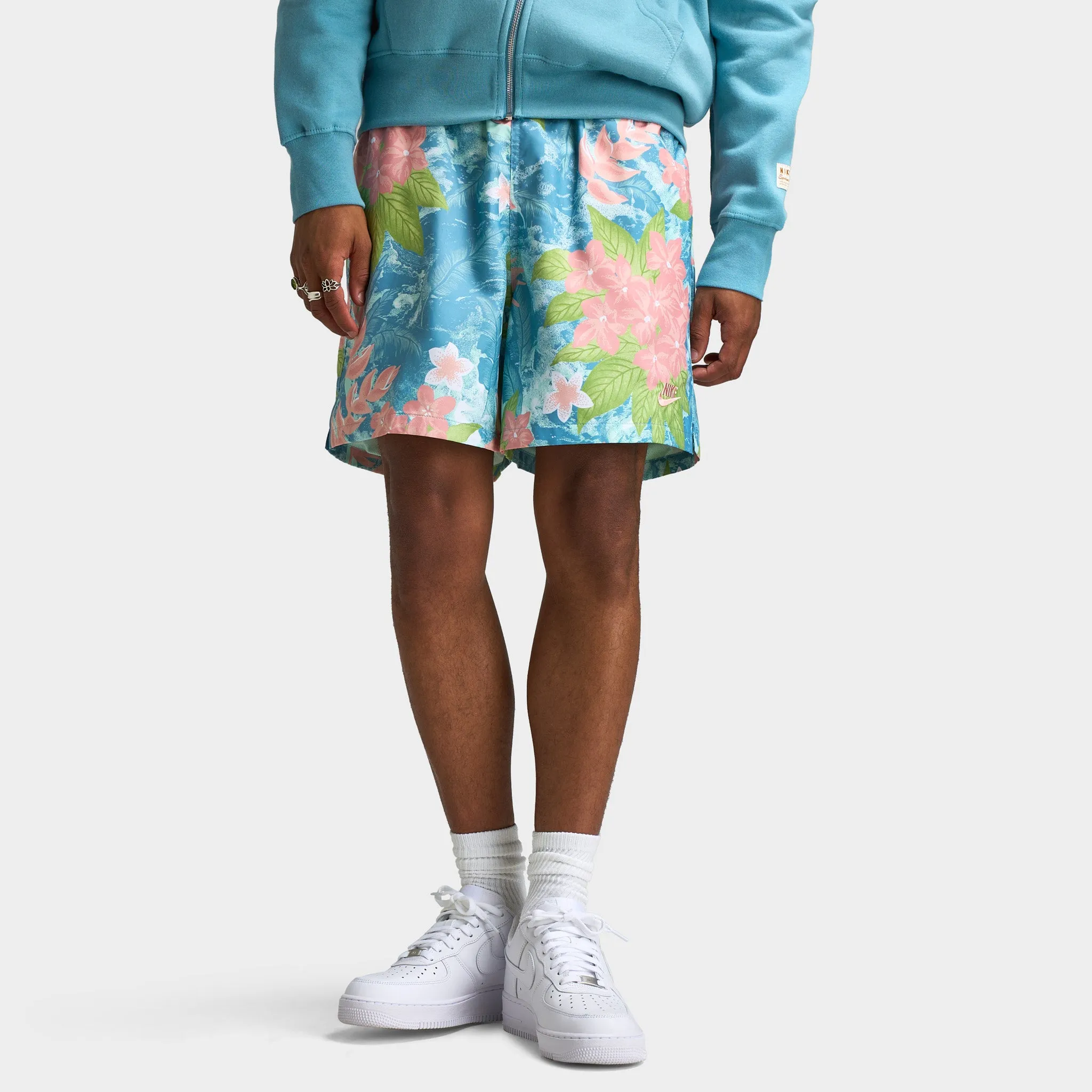 Mens Nike Nike Club Flow Shorts Sweet Mint Foam / Denim Turq - Mint Foam