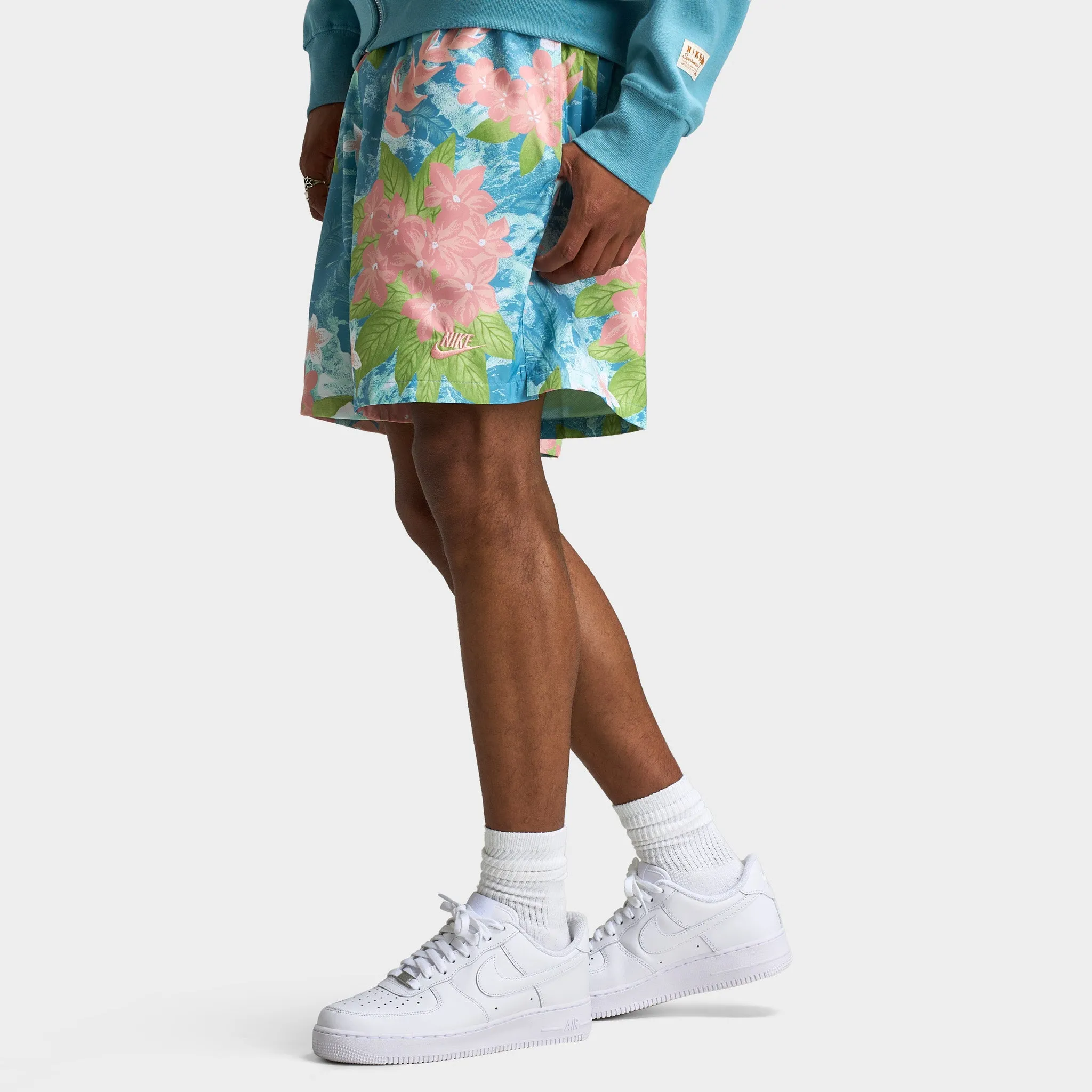 Mens Nike Nike Club Flow Shorts Sweet Mint Foam / Denim Turq - Mint Foam