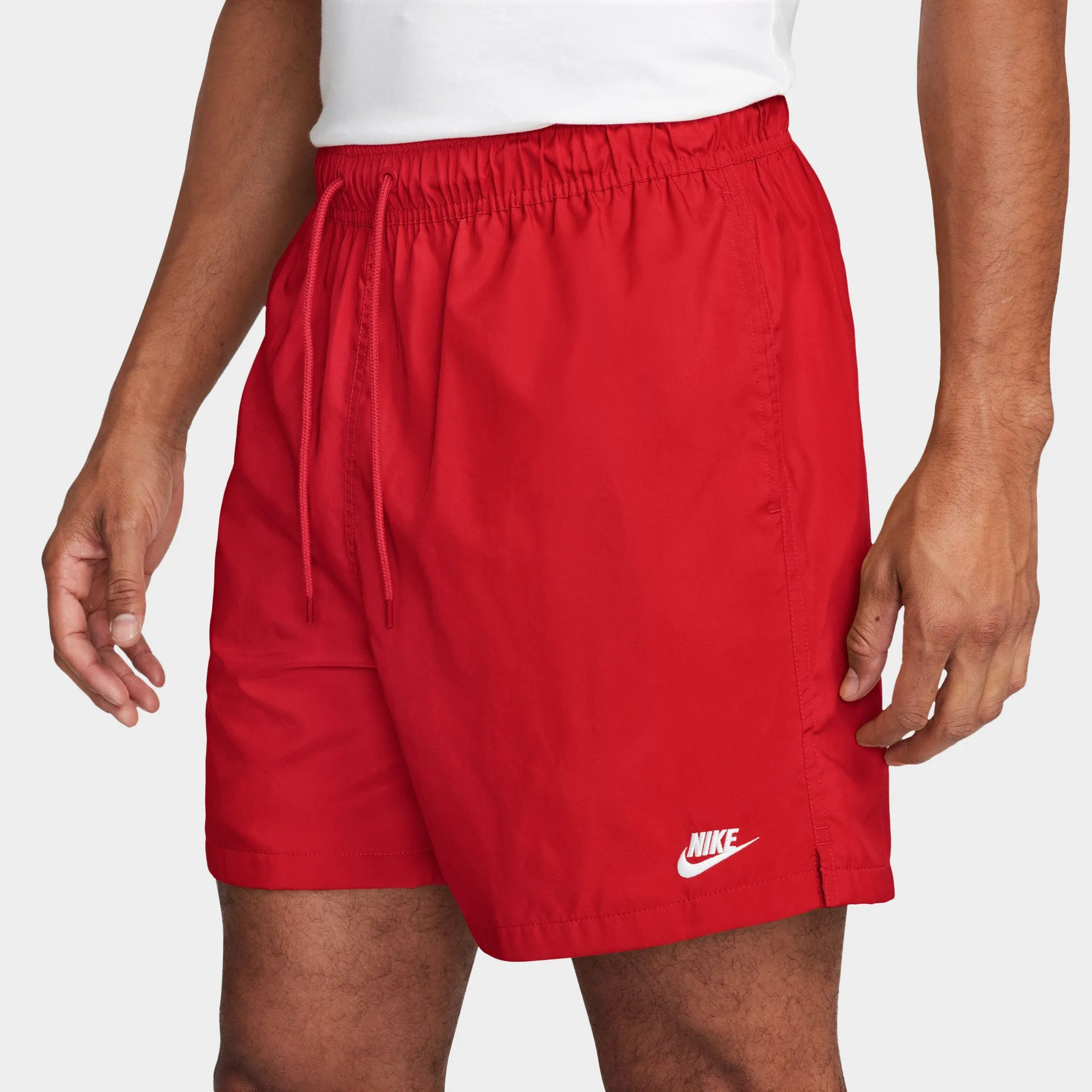 Mens Nike Nike Club Flow Shorts University Red / White