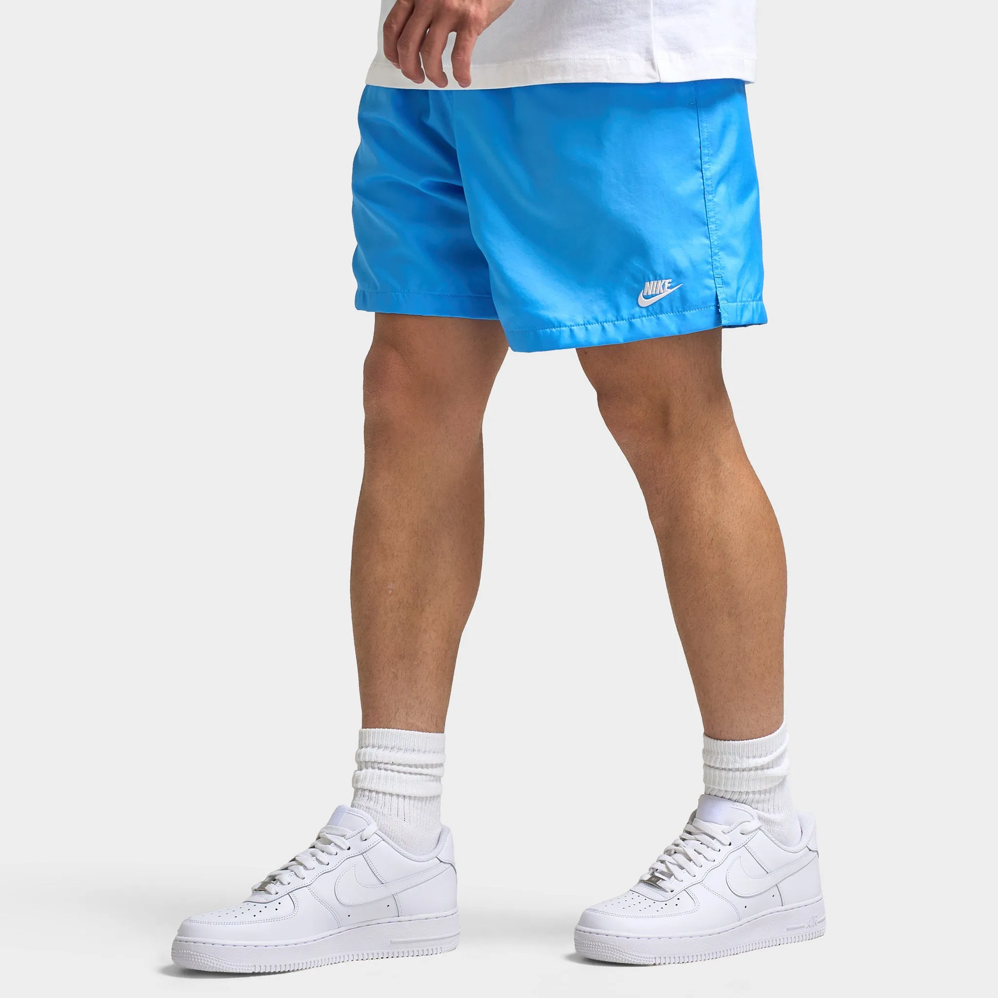 Mens Nike Nike Club Flow Shorts University / White