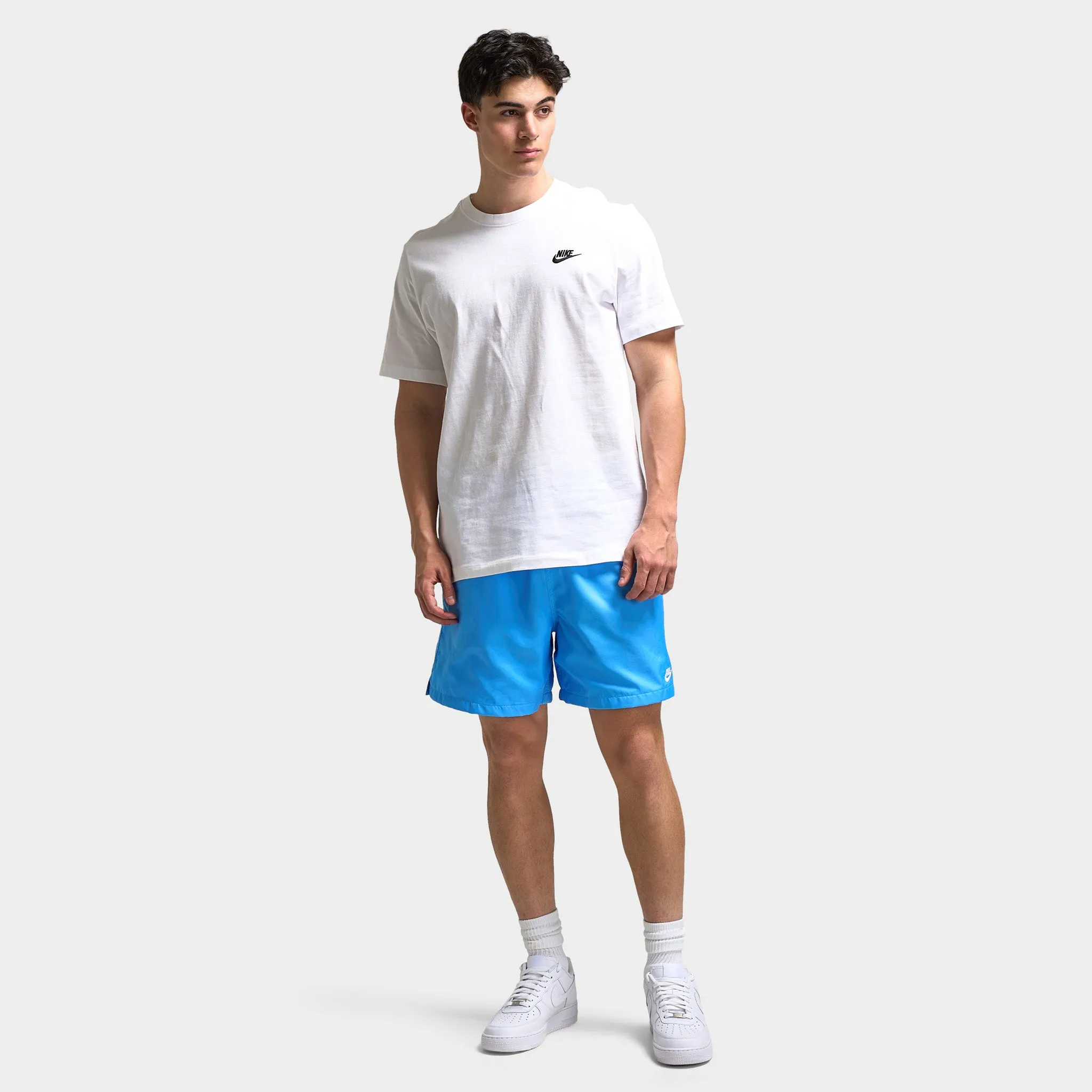 Mens Nike Nike Club Flow Shorts University / White