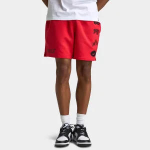 Mens Nike Nike Club French Terry Flow Cycle Shorts University Red / Black - Black