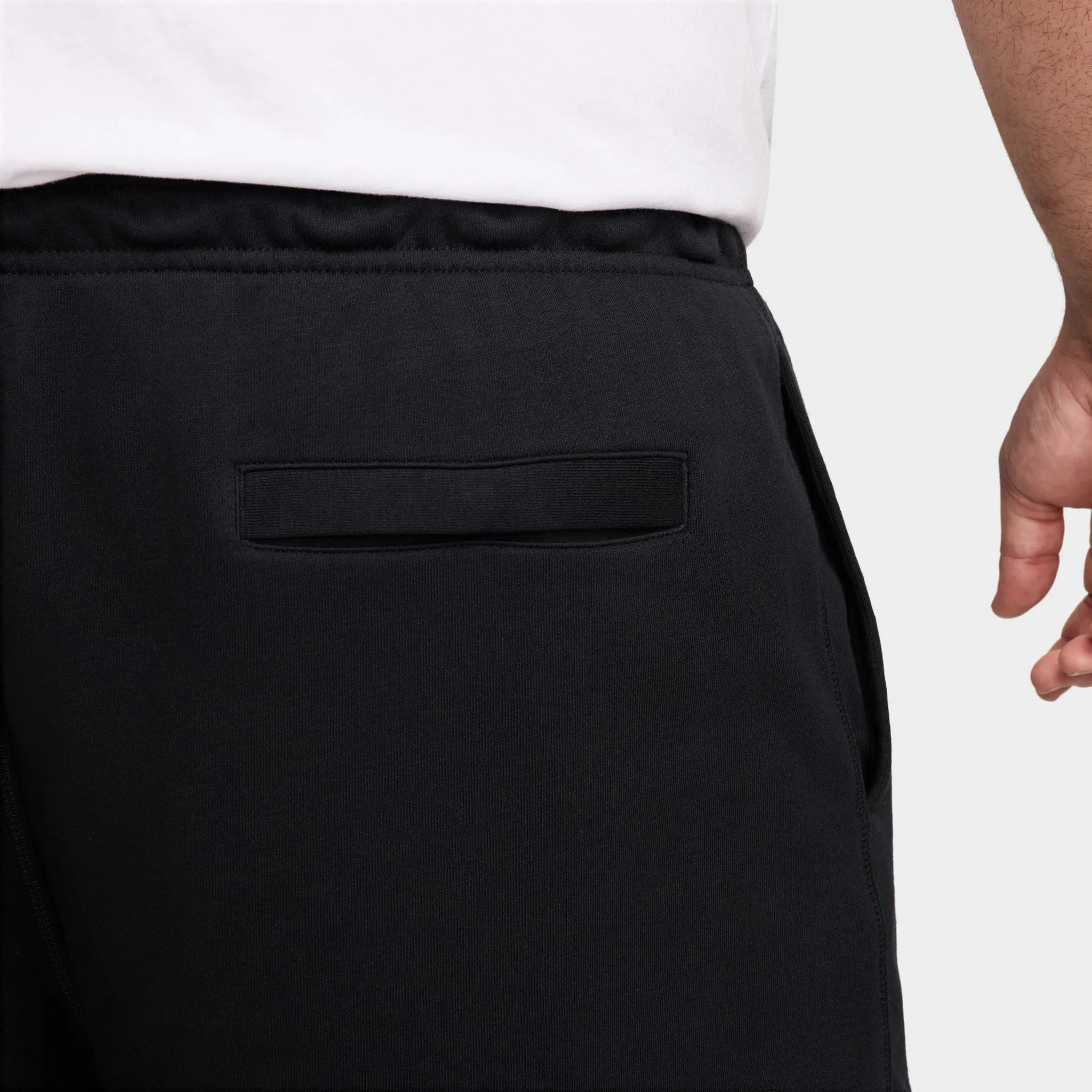 Mens Nike Nike Club French Terry Flow Shorts Black / White