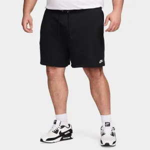 Mens Nike Nike Club French Terry Flow Shorts Black / White