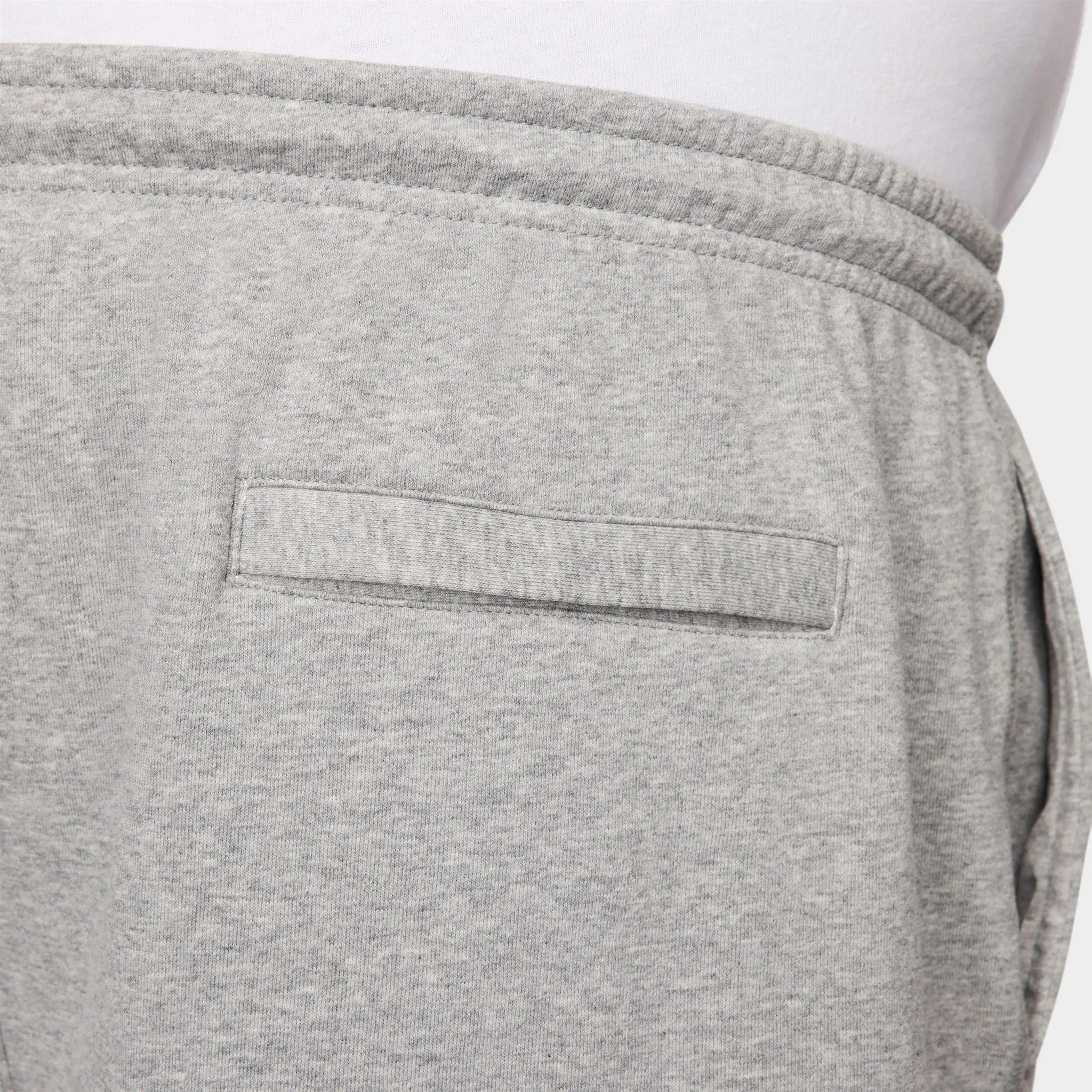 Mens Nike Nike Club French Terry Flow Shorts Dark Grey Heather / Lt Smoke Grey - White
