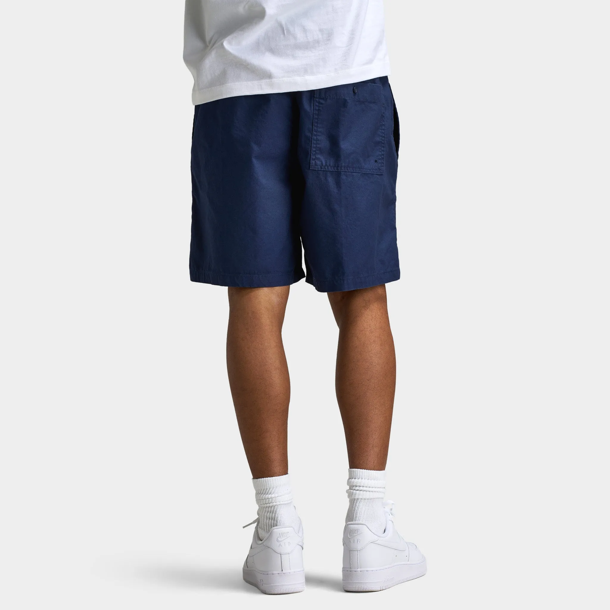 Mens Nike Nike Club Washed Flow Shorts Obsidian / Obsidian